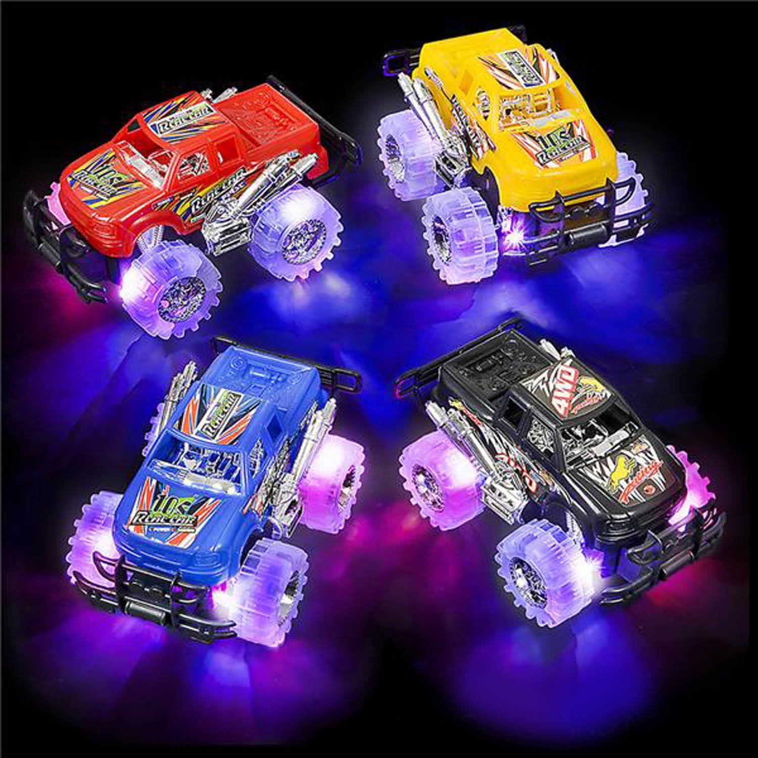 Light Up Monster Trucks for Boys and Girls, Toy Truck Set of 2, Monster Trucks for Boys 3-6 Years Old, Toddler Monster Truck Toys, Light Up Trucks