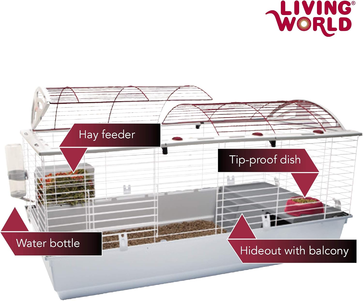 Living World - Deluxe Hybrid Habitat, X-Large | Rabbit, Guinea Pig, Chinchillas, and Small Animal Cage