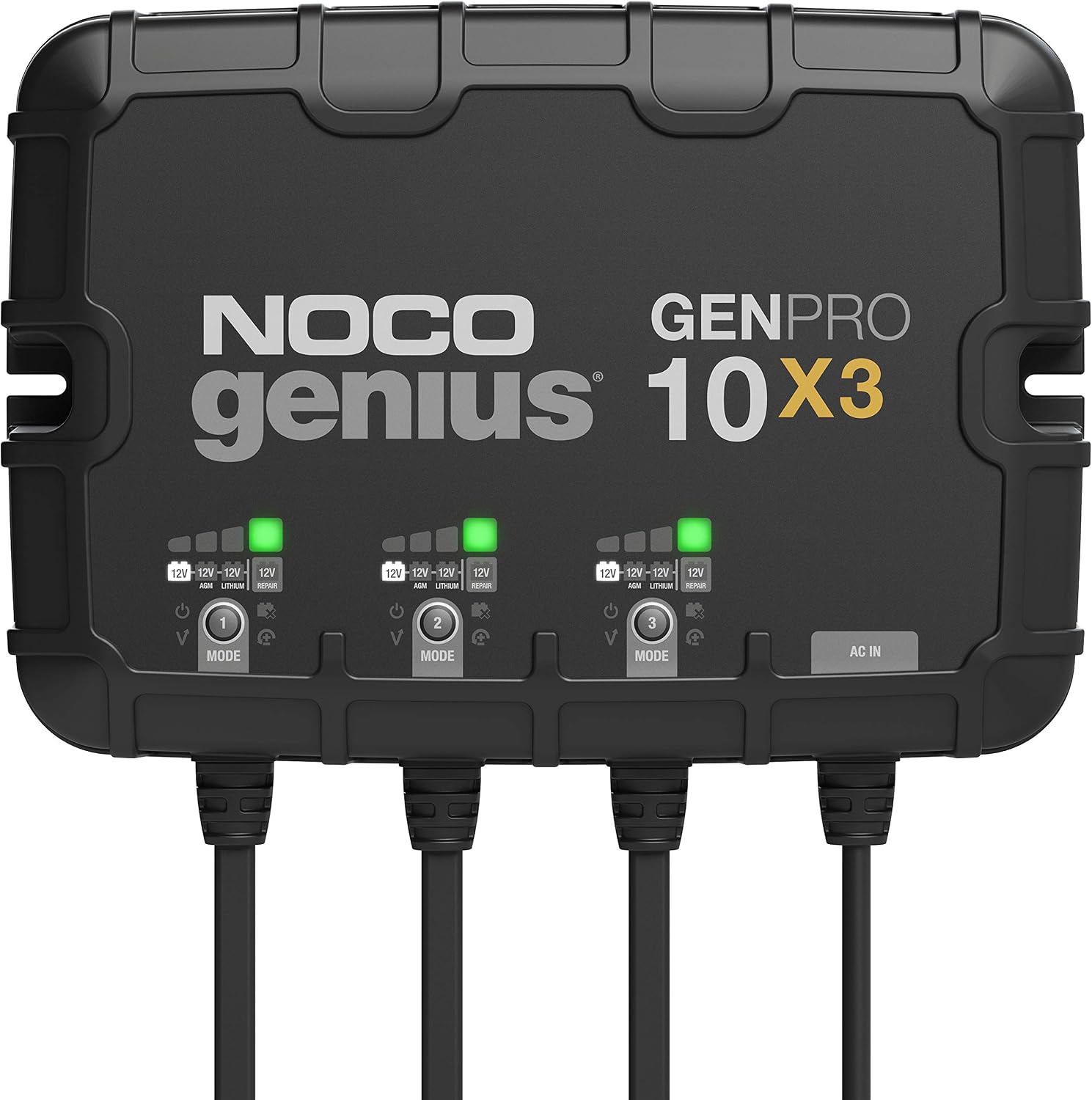 NOCO GENPRO10X3 12V 30A 3-Bank OnBoard Marine Battery Charger & Maintainer