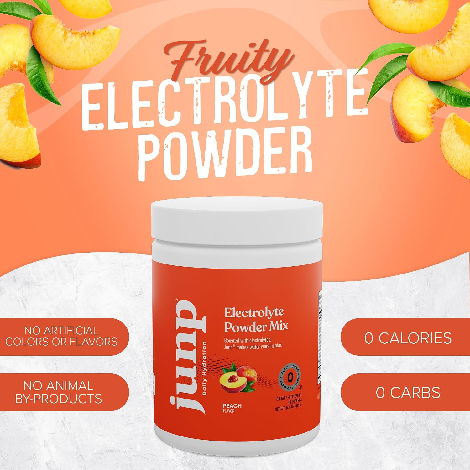JUNP Electrolytes Powder No Sugar No Carbs – Lemonade Keto Electrolyte Drink Mix - Potassium & Salt Hydration Powder Electrolytes - Zero Calorie