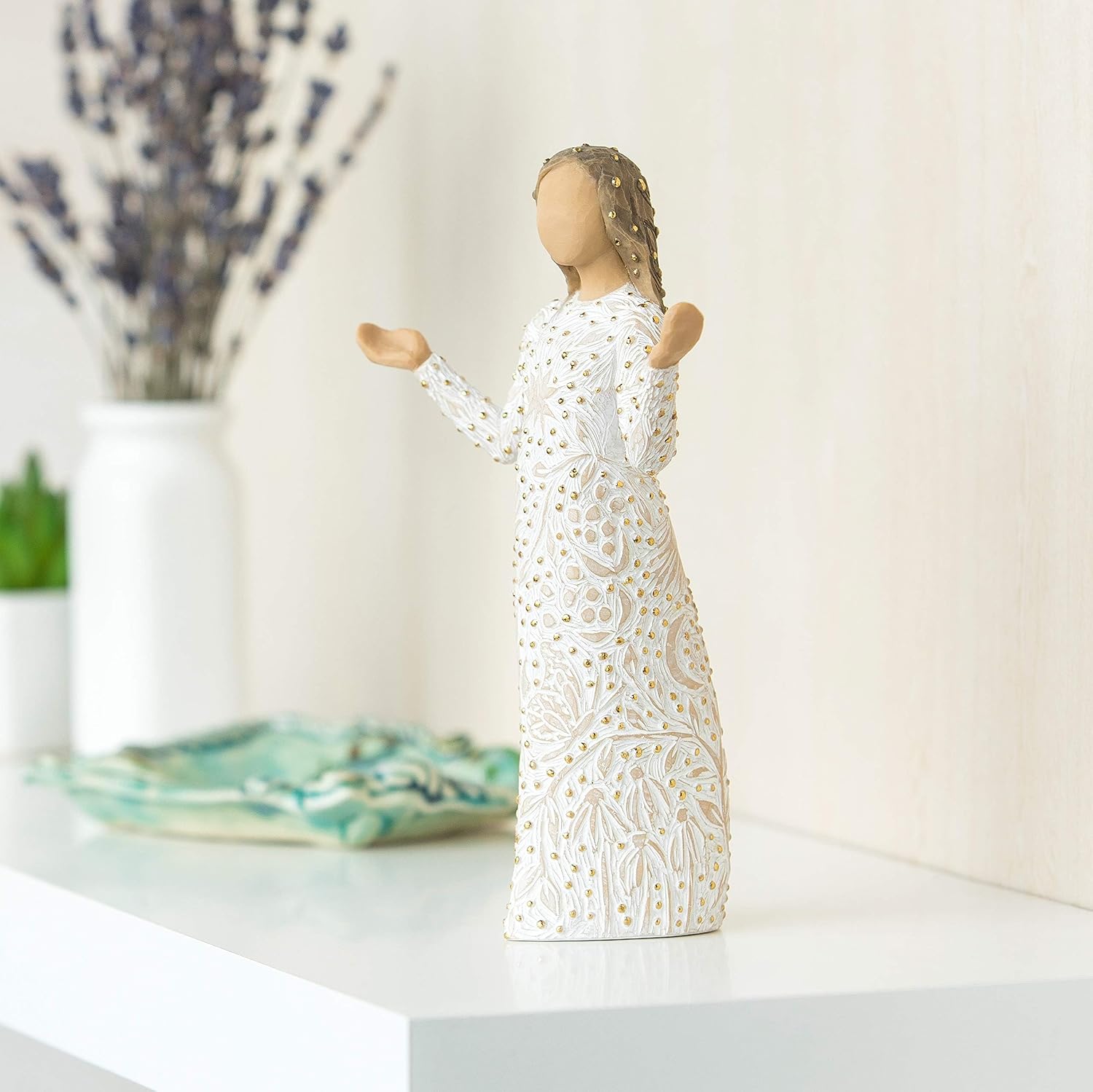 Willow Tree Everyday Blessings, Sculpted Hand-Painted Figure with Gold Leaf | Cast from a Susan Lordi Original Carving