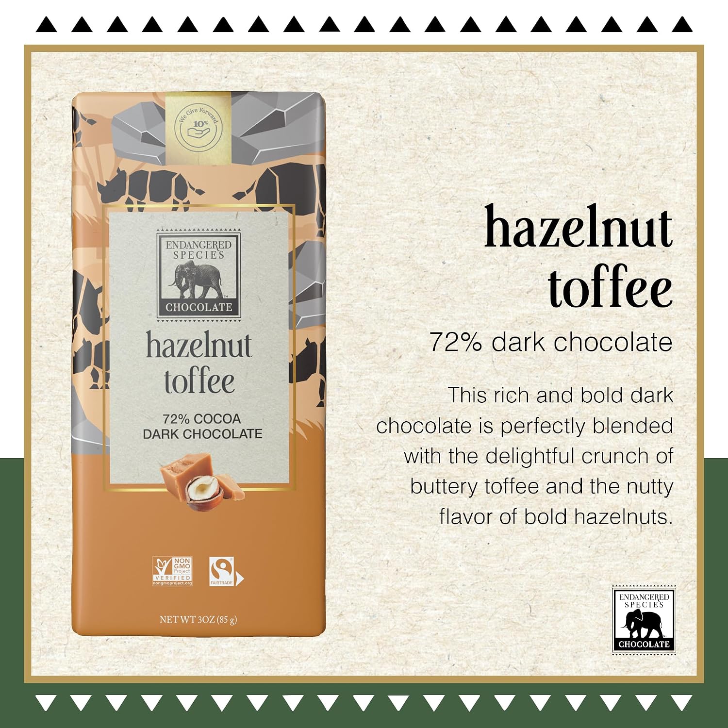 Dark Chocolate with Caramel & Sea Salt (60% cocoa) | Rich 60% dark chocolate with caramel and sea salt for a perfect balance of sweet, salty, and bold cocoa.