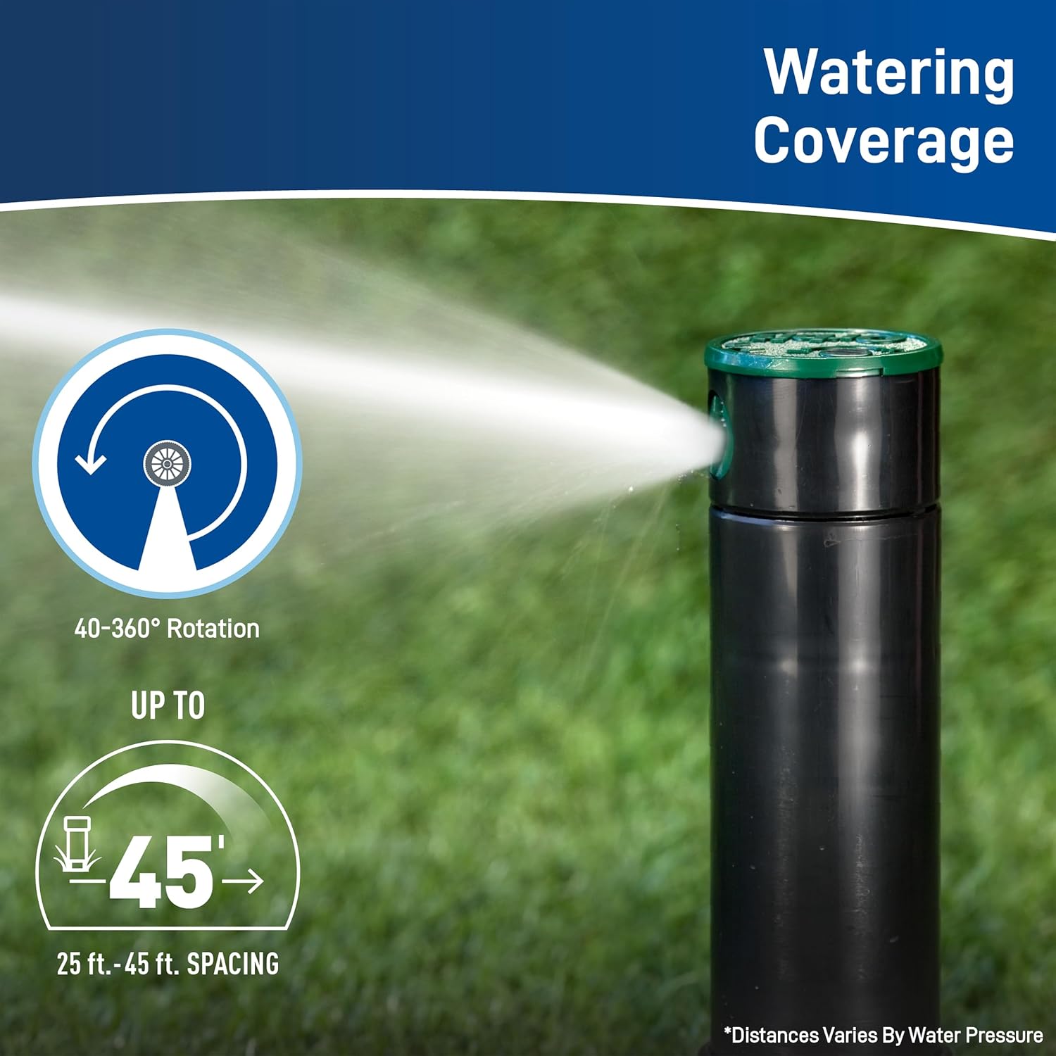 Orbit 55461 Voyager Screw Top Gear Drive Rotor Water Sprinkler Head