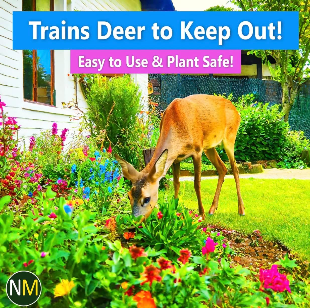 Nature's MACE Deer & Rabbit Repellent 25 lb Granules | Covers 25,000 Sq Ft, Repel Deer from Your Home & Garden, Deterrent, Safe to use Around Children, Plants, Produce.
