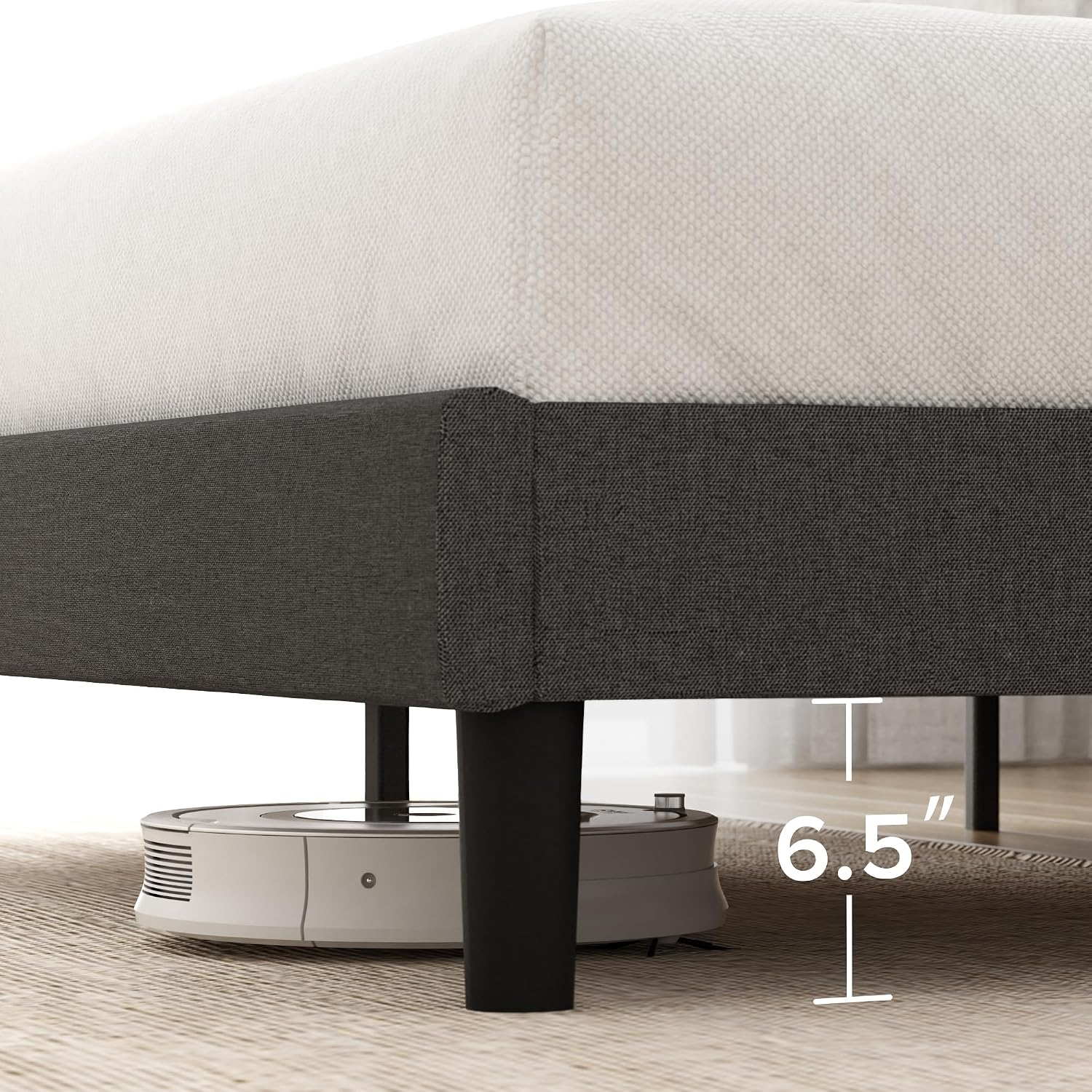 Zinus Maya Platform Bed Frame, Four Underbed Storage Drawers, Full | Secure Locking Drawers, Modern Upholstered Look, Minimalist Design, Straightforward Assembly, No Box Spring Needed