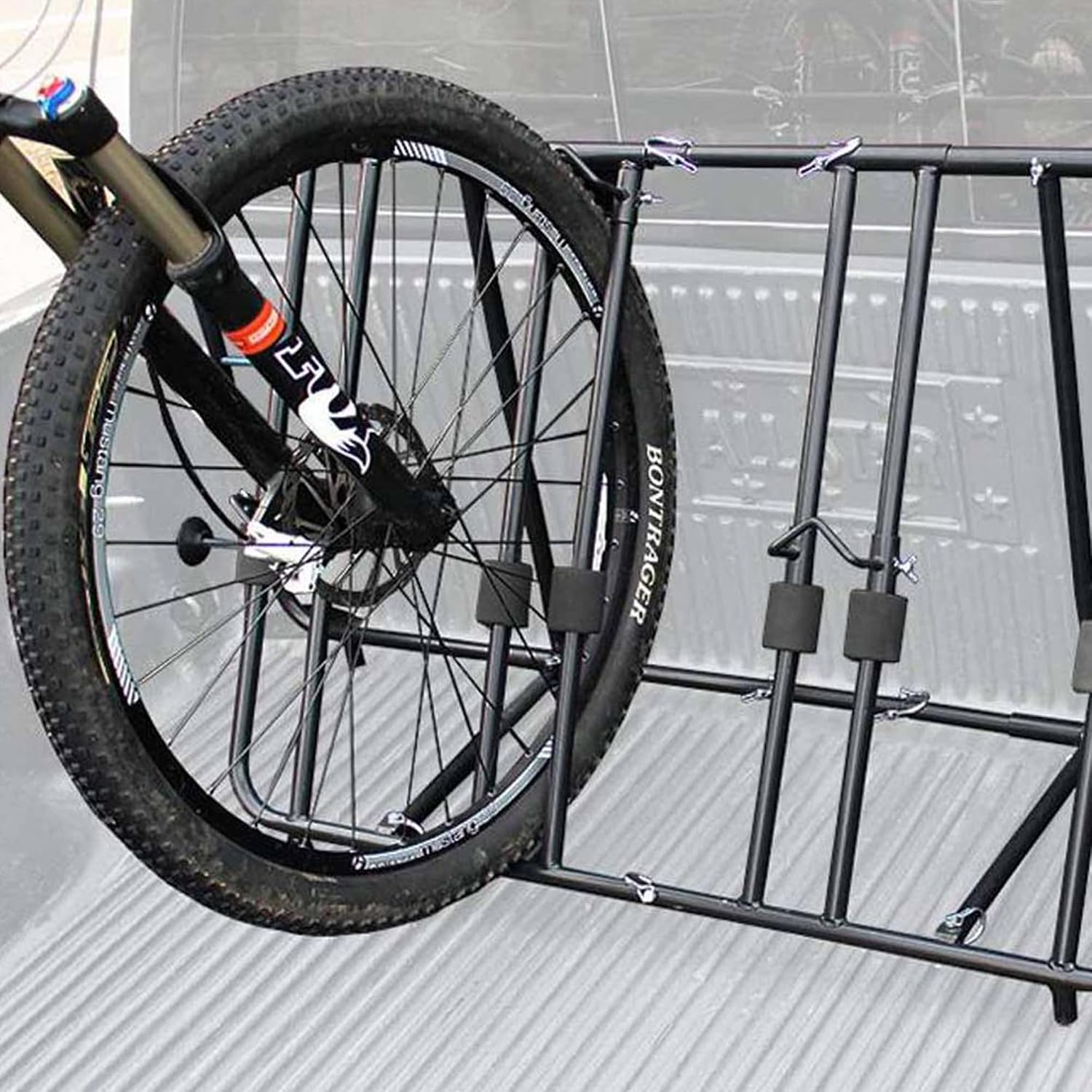 Titan Ramps Truck Bed Adjustable Steel Bike Rack for Up to 4 Bikes - Fits Most Makes/Models