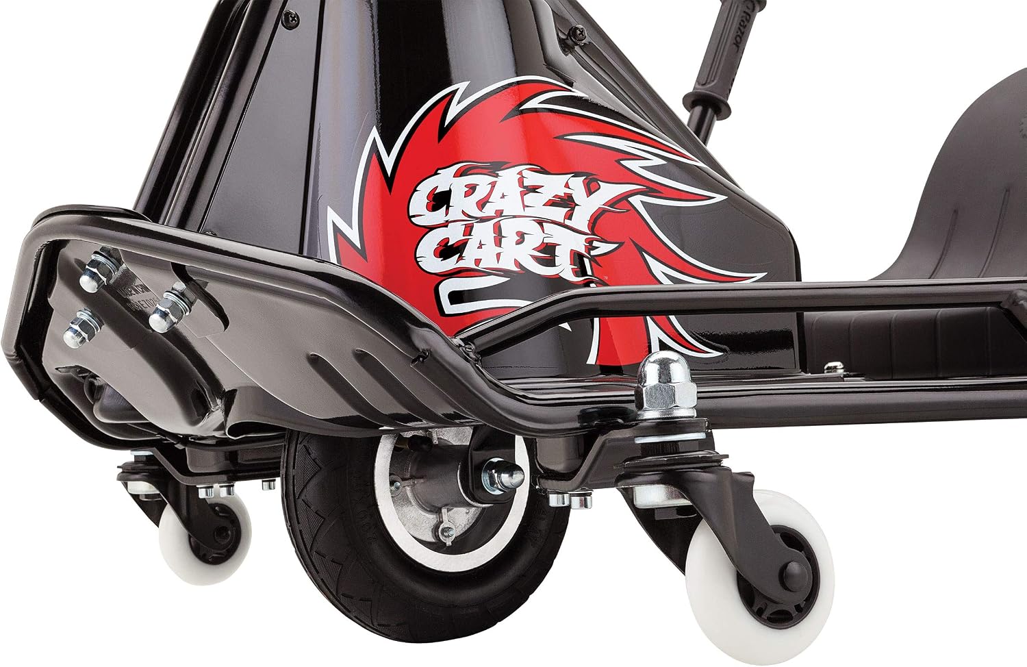 Razor Crazy Cart DLX for Kids Ages 9+ - 24V Electric Drfting Go Kart - Enhanced Drift Bar, Brodie Knob Steering, Variable Speed, Up to 12 mph