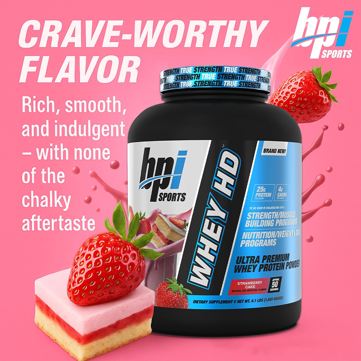 BPI Sports Whey HD Ultra Premium Protein Powder Isolate | Workout Whey Protein Powder For Men & Women for Muscle Gain | Milk Protein Concentrates | Chocolate Cookie/ Vanilla Caramel, 4.07 Pound