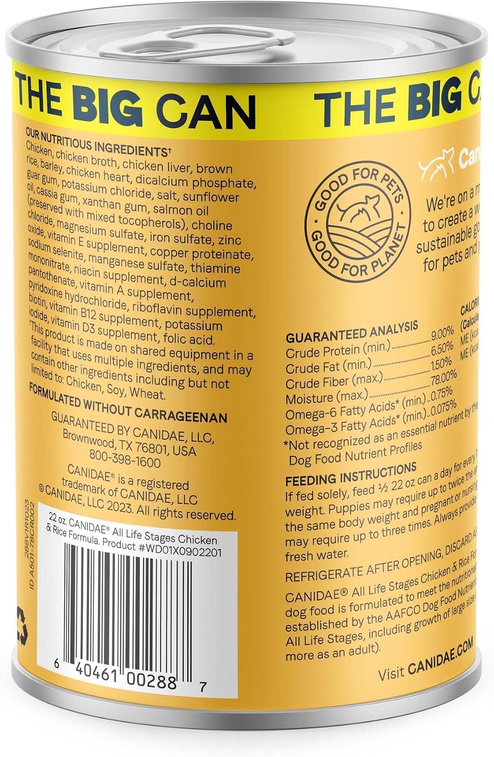 Canidae All Life Stages Premium Wet Dog Food for All Breeds, All Ages, Chicken & Rice Recipe, 13 oz. (Case of 12)