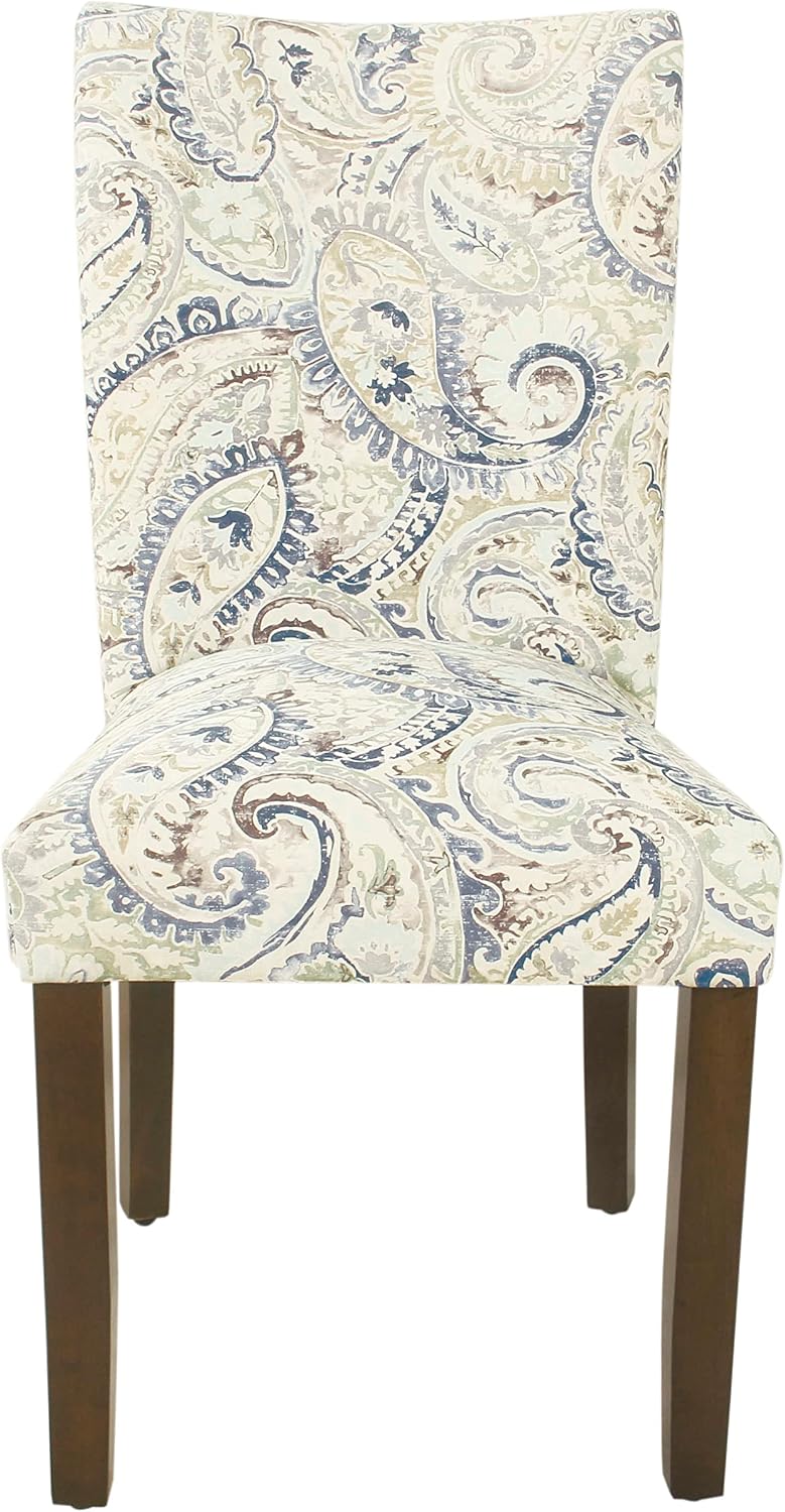 Homepop Home Decor | Classic Upholstered Parsons Dining Chairs | Set of 2 Accent Dining Chairs with Nailhead Trim, Natural Linen