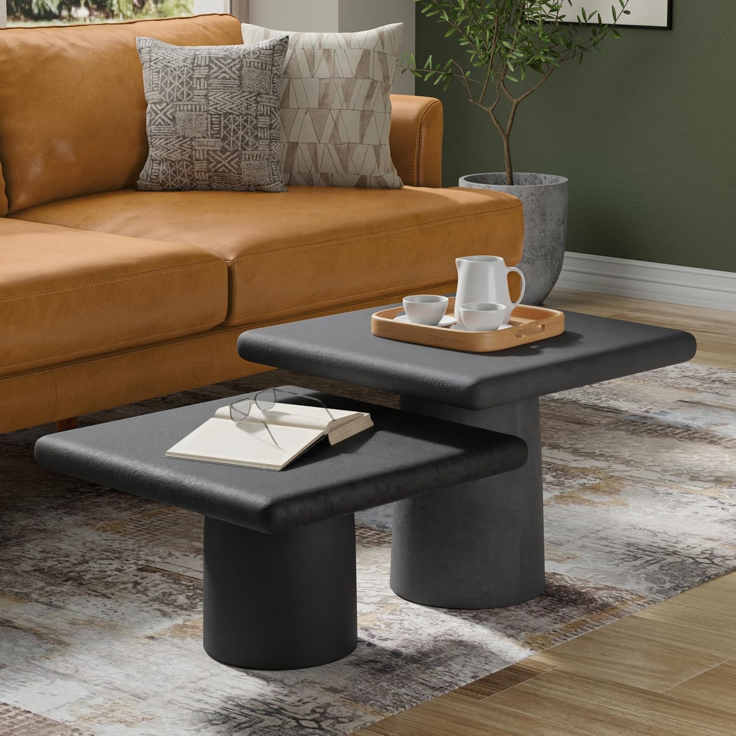 SIMPLIHOME Whitney 17" Wide Storage Metal Table in Antique Silver