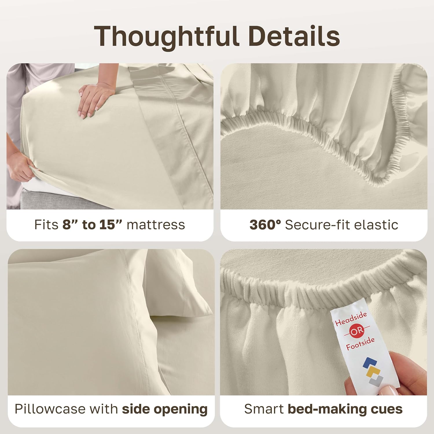 California Design Den Luxury 600 Thread Count Full Size Sheet Sets, Seafoam | 100% Cotton Sateen Backed by Good Housekeeping Seal, Soft & Smooth, 16" Deep Pocket, All-Around Elastic, Durable, Easy Care
