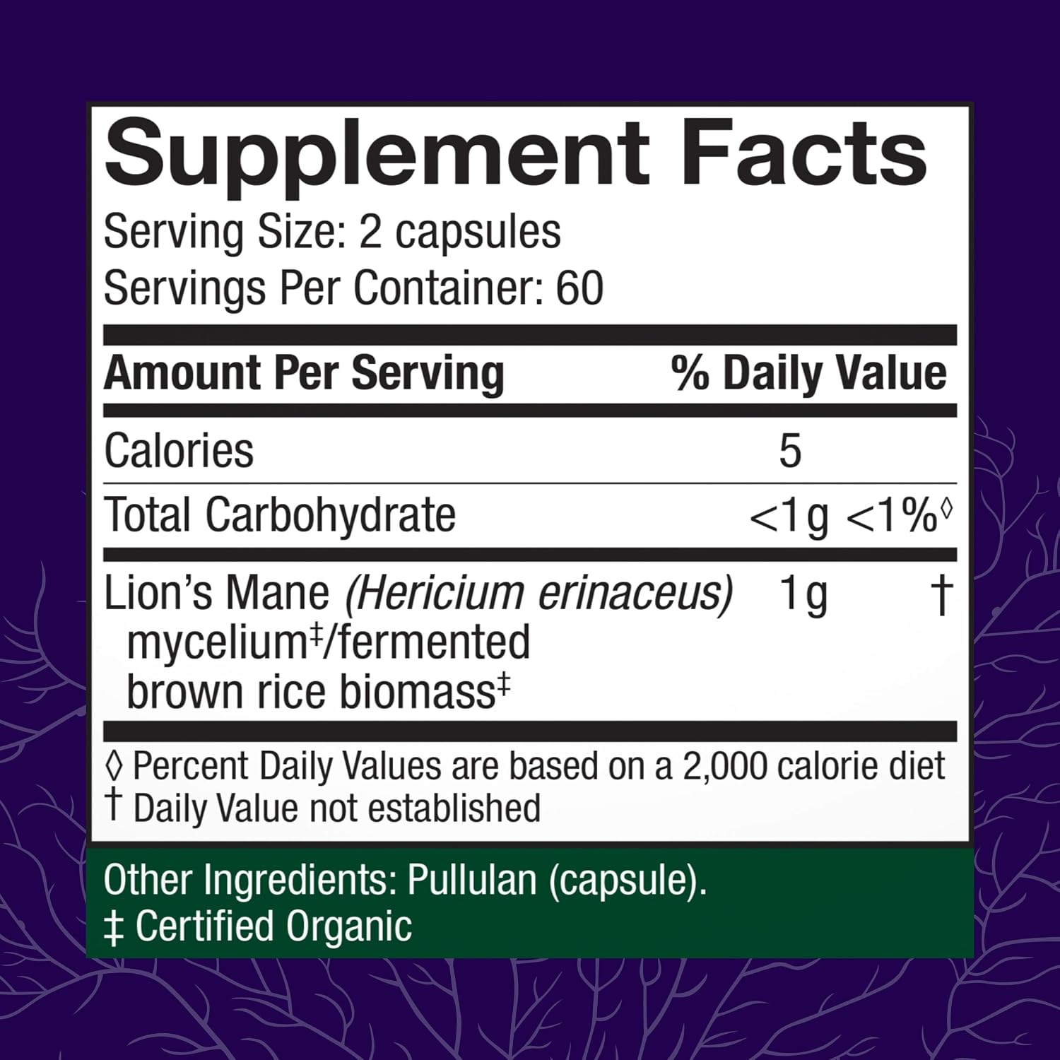 Host Defense Mushrooms Lion's Mane - Brain Health Support Supplement for Focus & Memory Function - Immune & Nervous System Support Supplement- 30 Capsules