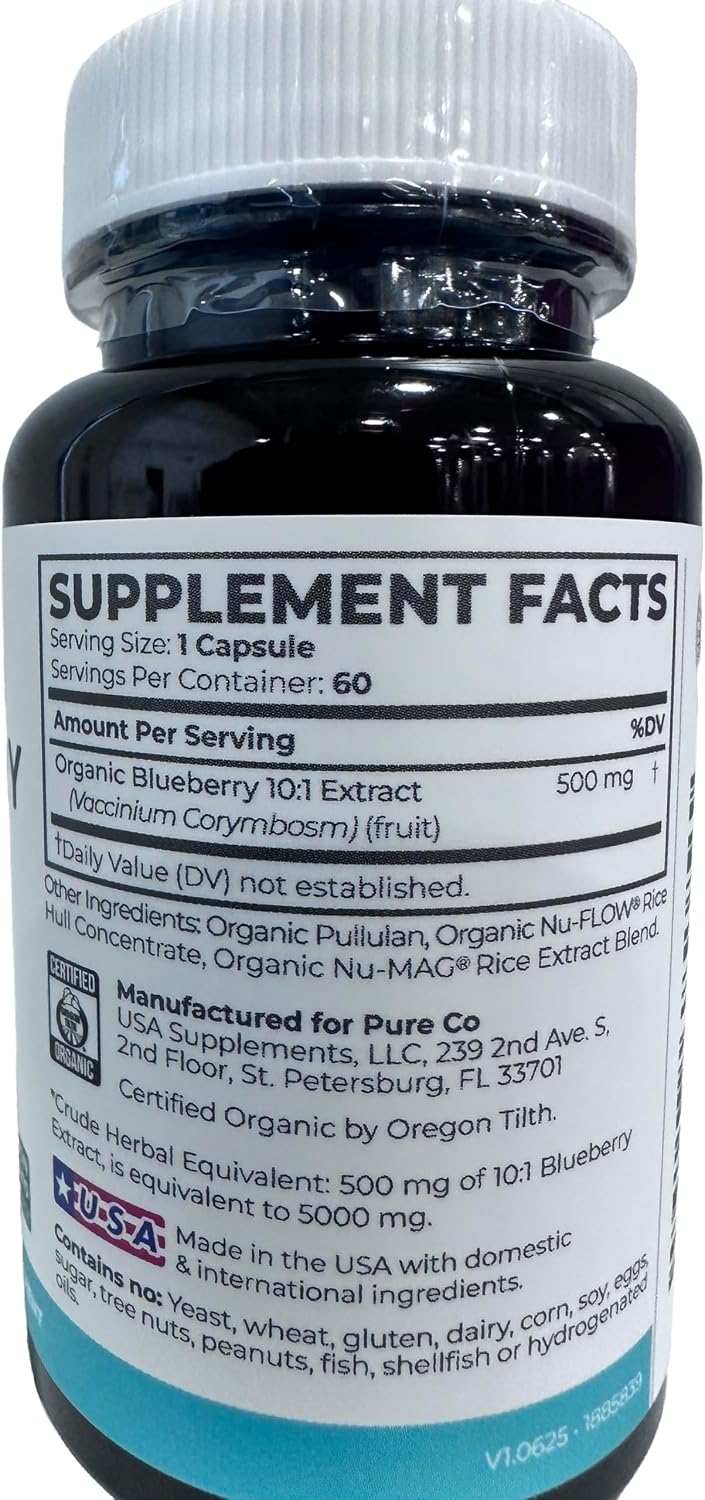 Organic Cranberry Pills - Vegan Supplement for Urinary Tract Health & Kidney Cleanse - Cranberry Pills for Women 500mg 50:1 Cranberry Concentrate Per Serving - Urinary Tract Support - 60 Capsules