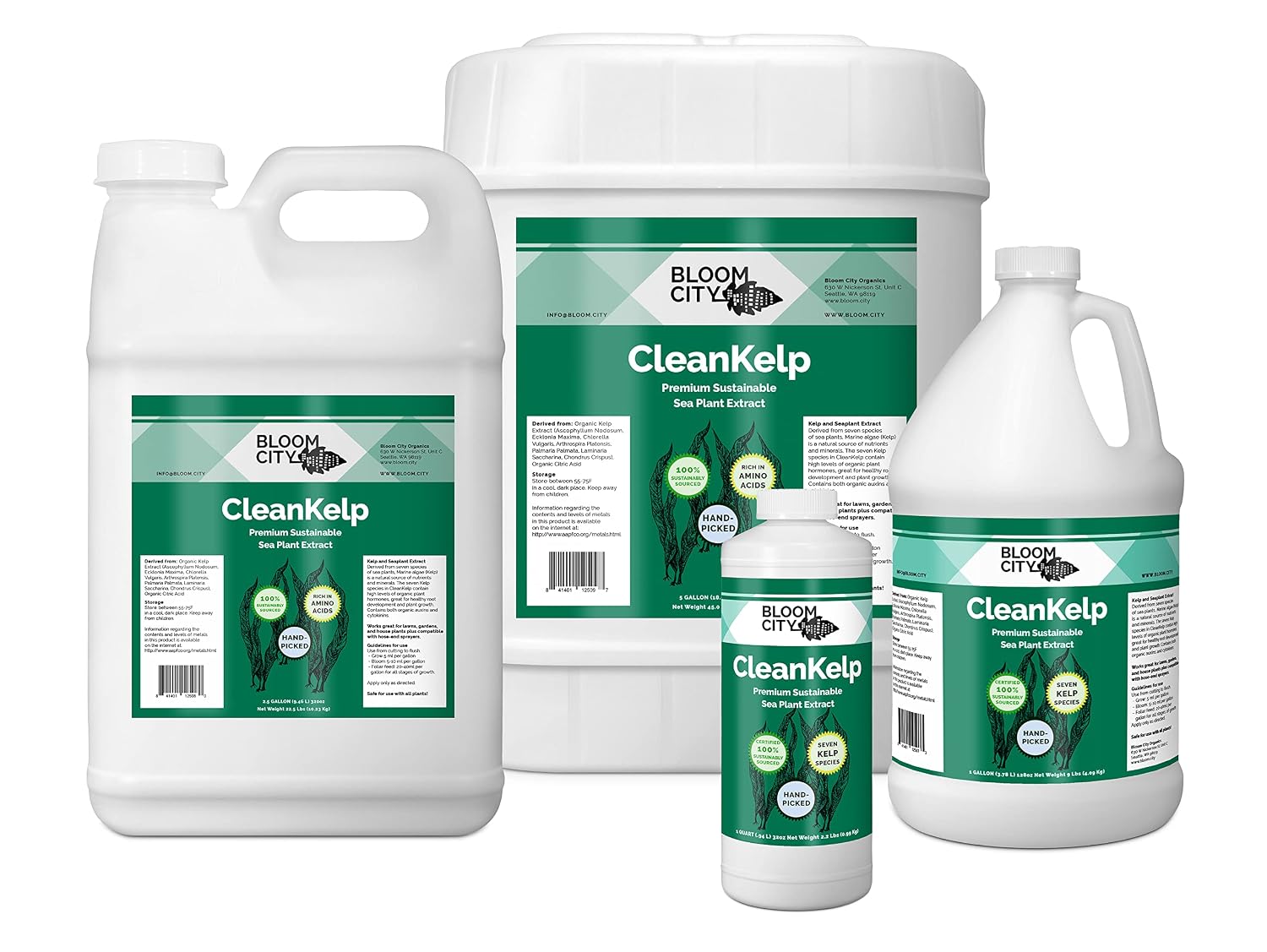 Bloom City Seaweed and Kelp Liquid Fertilizer for Plants, 32 oz | Encourages Strong Root Growth, Helps Ease Transplant Shock, Foliar Spray or Soil Drench, Indoor & Outdoor Garden Use