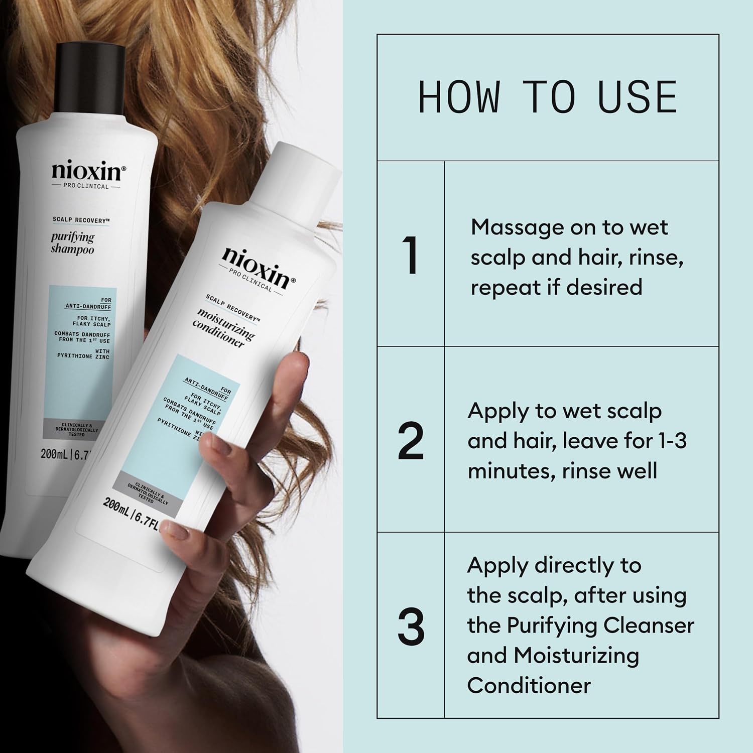 Nioxin Scalp Recovery Anti-Dandruff System Kit | For Itchy & Flaky Scalp