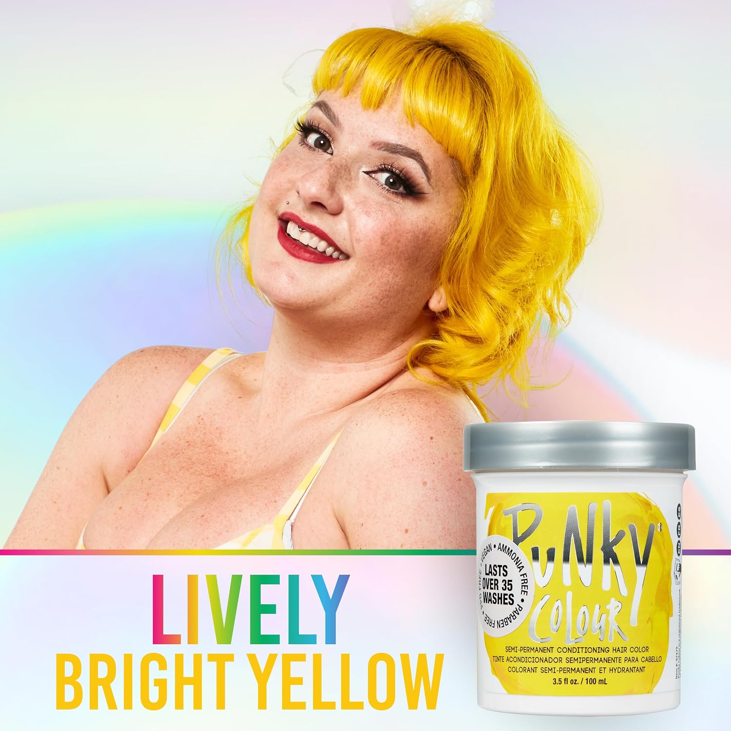 Punky Colour Flamingo Pink Semi Permanent Hair Color – Vibrant Pink Hair Dye, Vegan & Cruelty-Free Conditioning Formula, Lasts Up to 35 Washes, 3.5 fl oz
