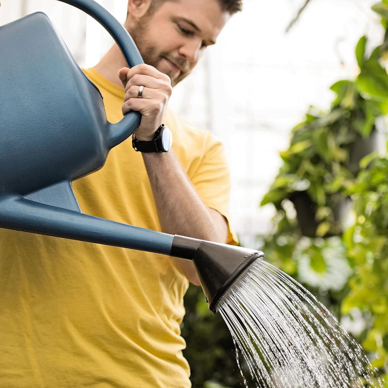 Gardener's Supply Company French Blue Watering Can, 3 Gallon, Blue | Indoor Outdoor, Water Container for Plants and Garden