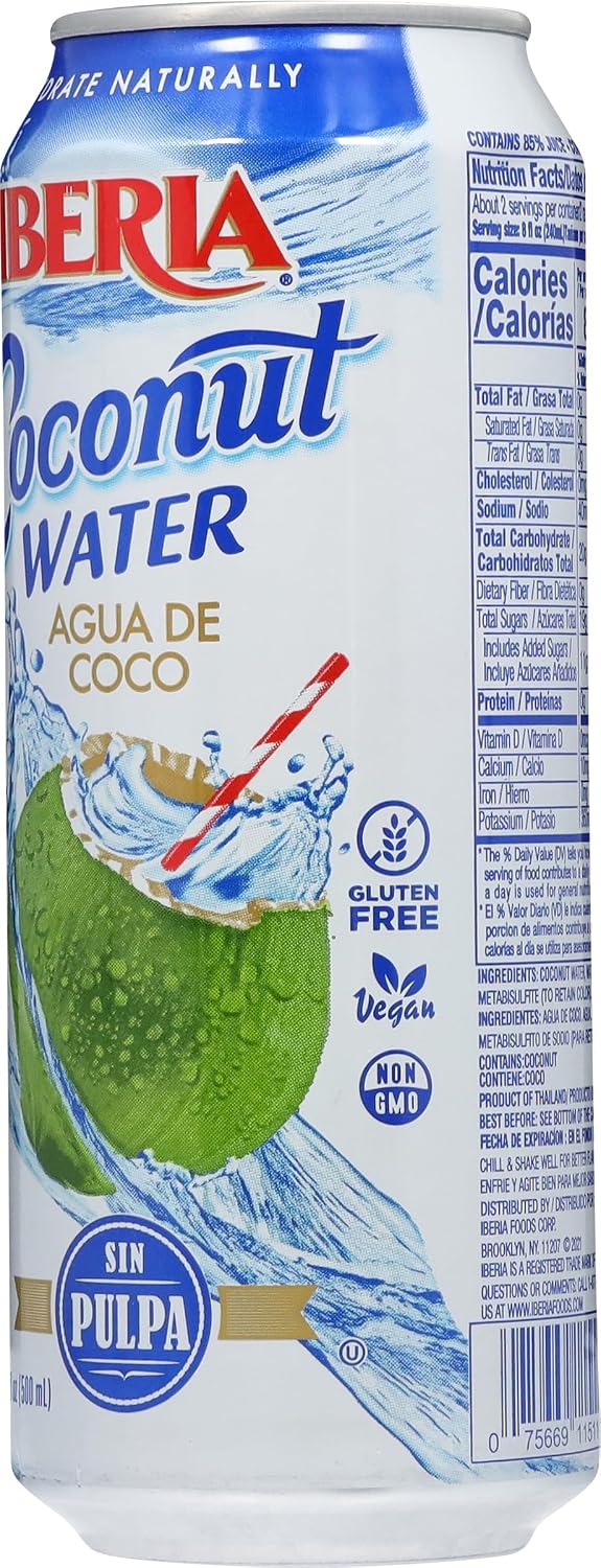 Iberia Coconut Water with Pulp 16.9 fl oz (Pack of 24)