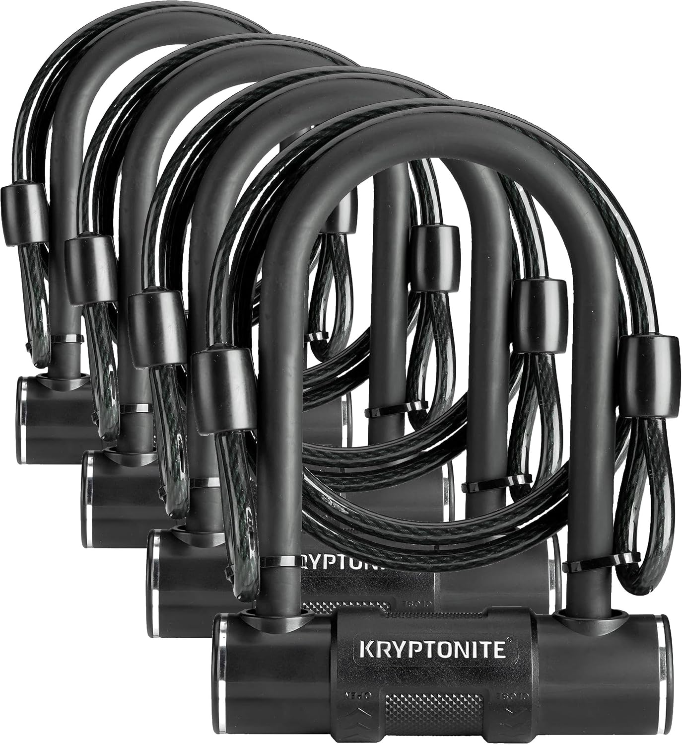 Kryptonite Parkview Bike U-Lock, 4ft Braided Steel Security Cable & Keys