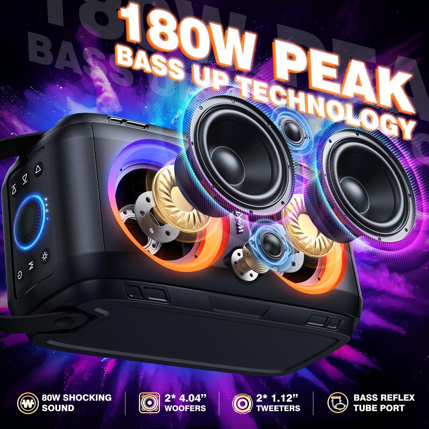 W-KING Party Bluetooth Speaker Boom Box