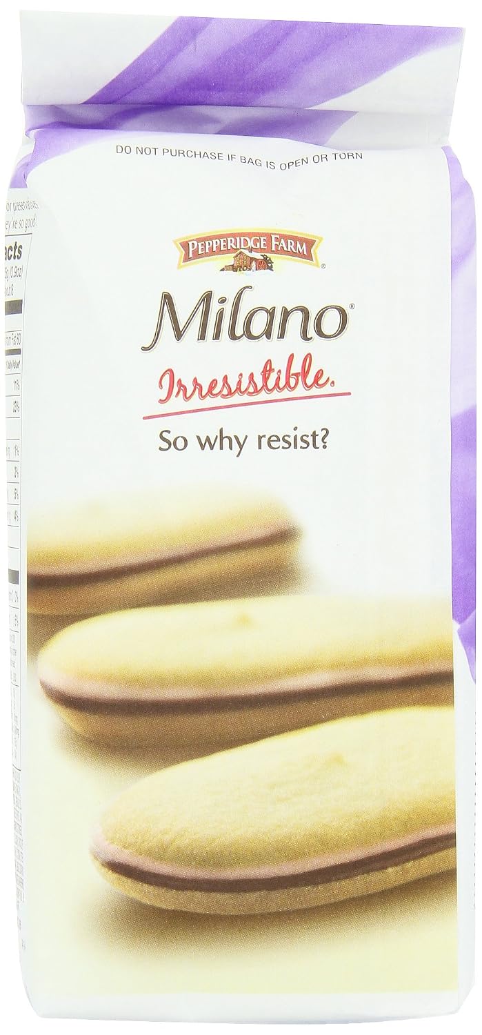 Pepperidge Farm Milano Cookies, Dark Chocolate, 20 Packs Tub, 2 Cookies Per Pack