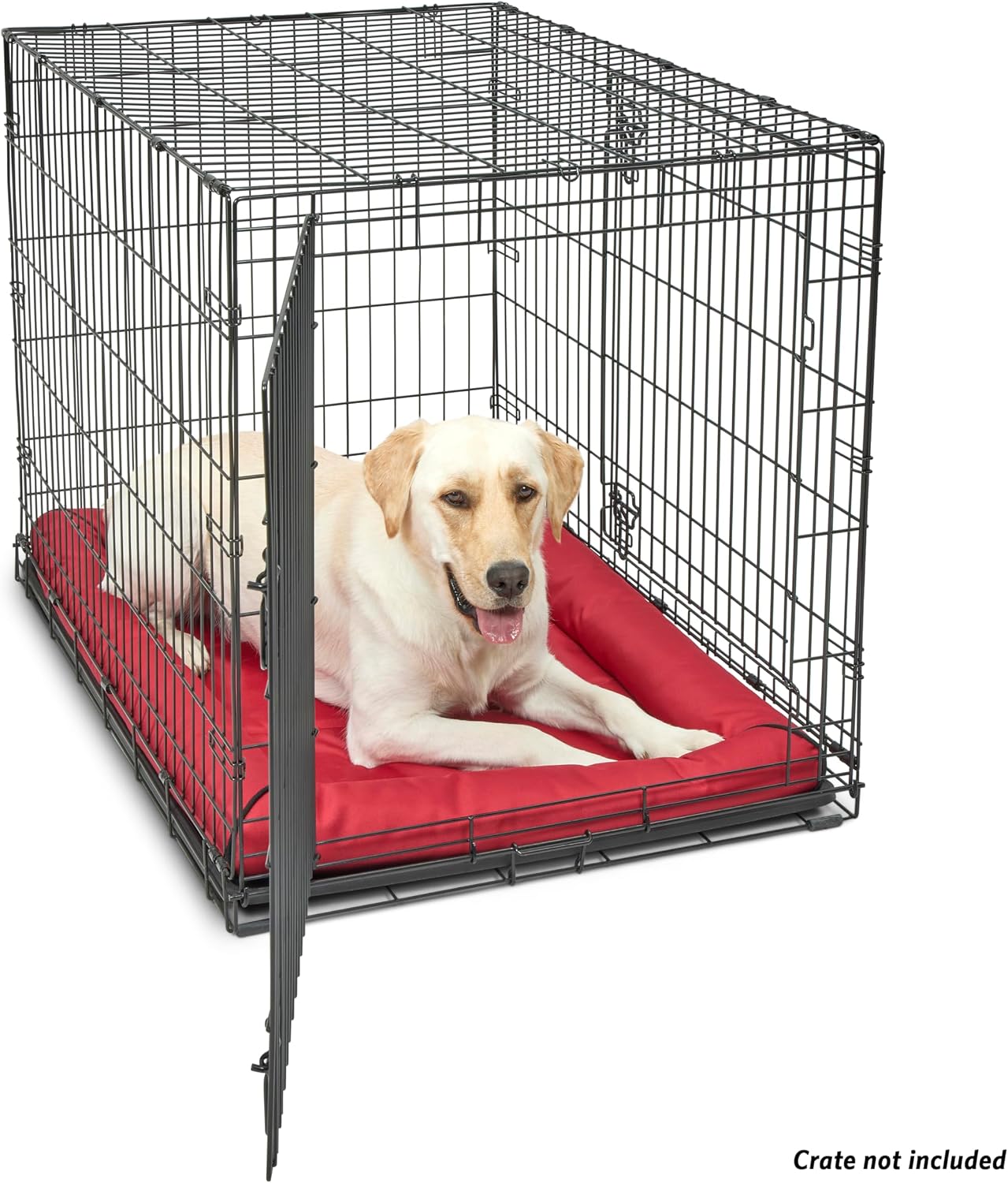 MidWest Homes for Pets Intermediate QuietTime MAXX Ultra-Rugged Dog Bed, Water & Odor Resistant, Bolstered Edge, Non-Slip Bottom, Fits 36-inch Crates, Black