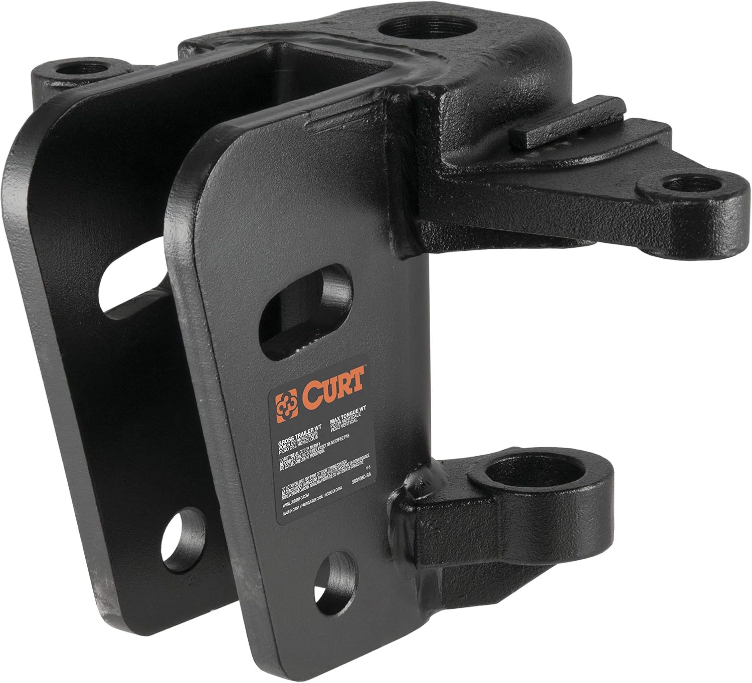 CURT 17422 Short Trunnion Bar Weight Distribution Hitch with Sway Control, Up to 15,000 lbs., 2-Inch Shank, 2-5/16-Inch Ball