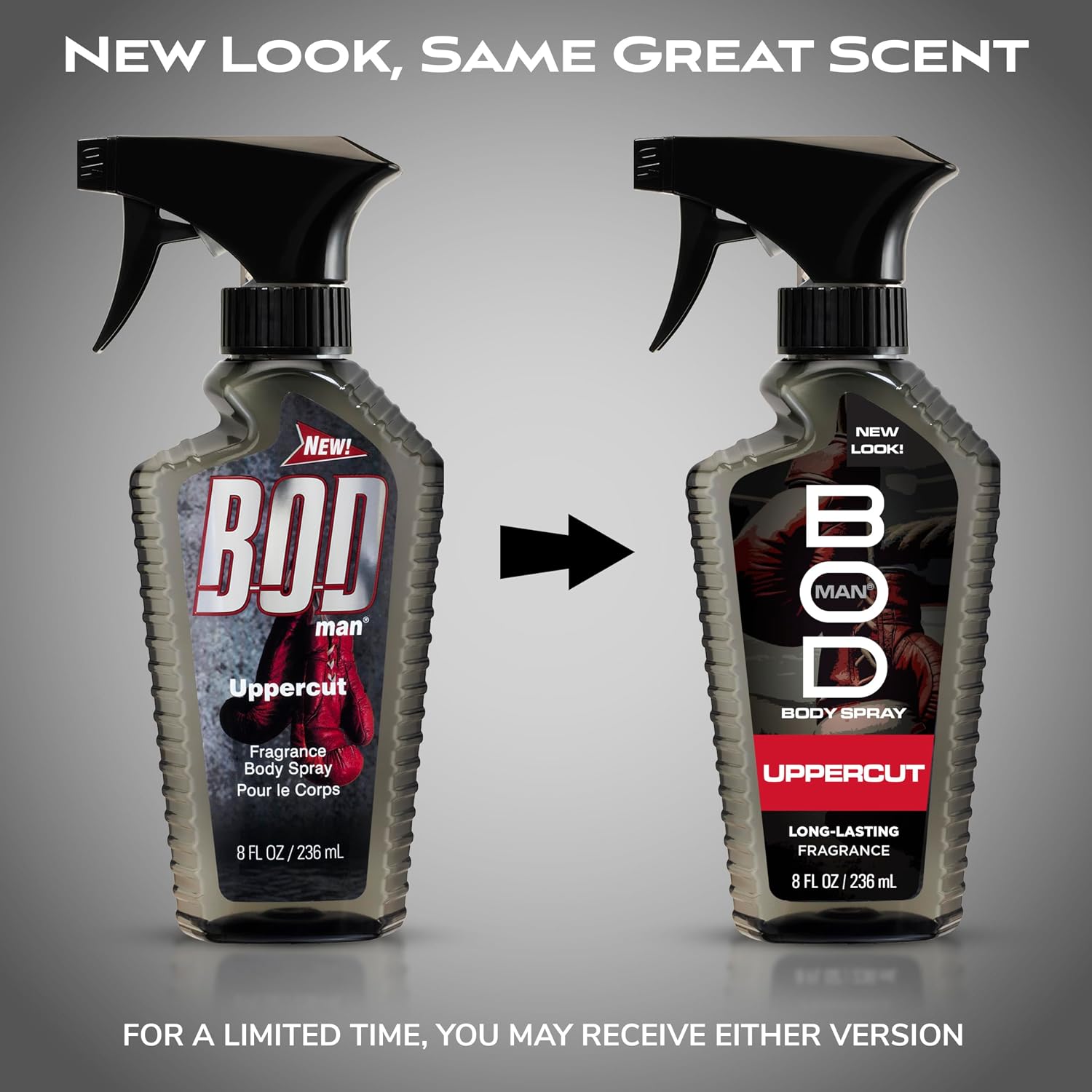 BOD man Fragrance Body Spray, Fresh Blue Musk, 8 fl oz