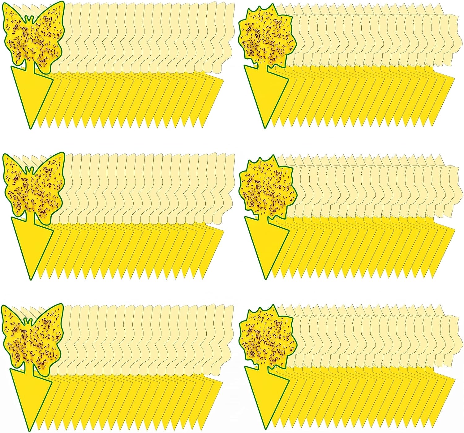 40 Pack Fungus Gnat Traps, Yellow Sticky Fruit Fly Traps for Indoor Plants