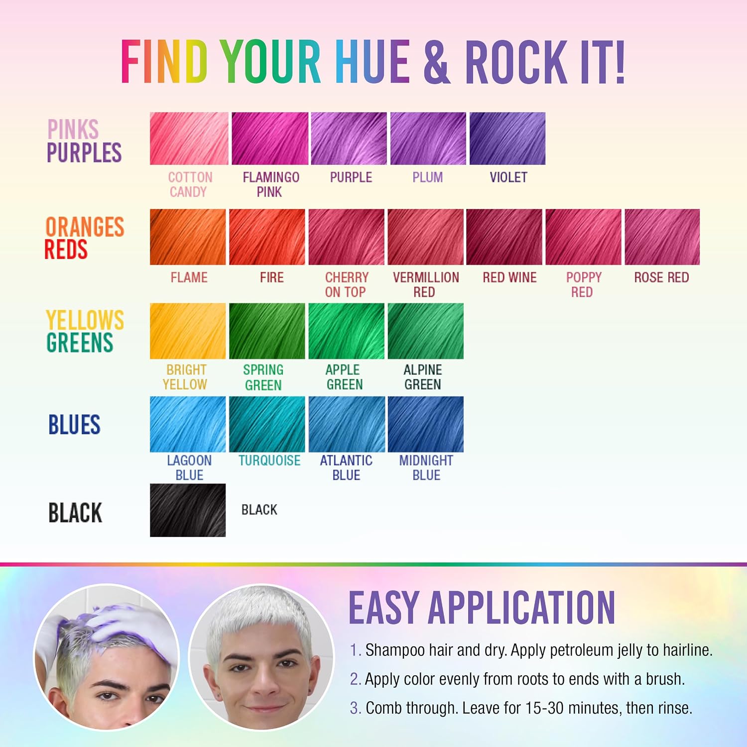 Punky Colour Flamingo Pink Semi Permanent Hair Color – Vibrant Pink Hair Dye, Vegan & Cruelty-Free Conditioning Formula, Lasts Up to 35 Washes, 3.5 fl oz