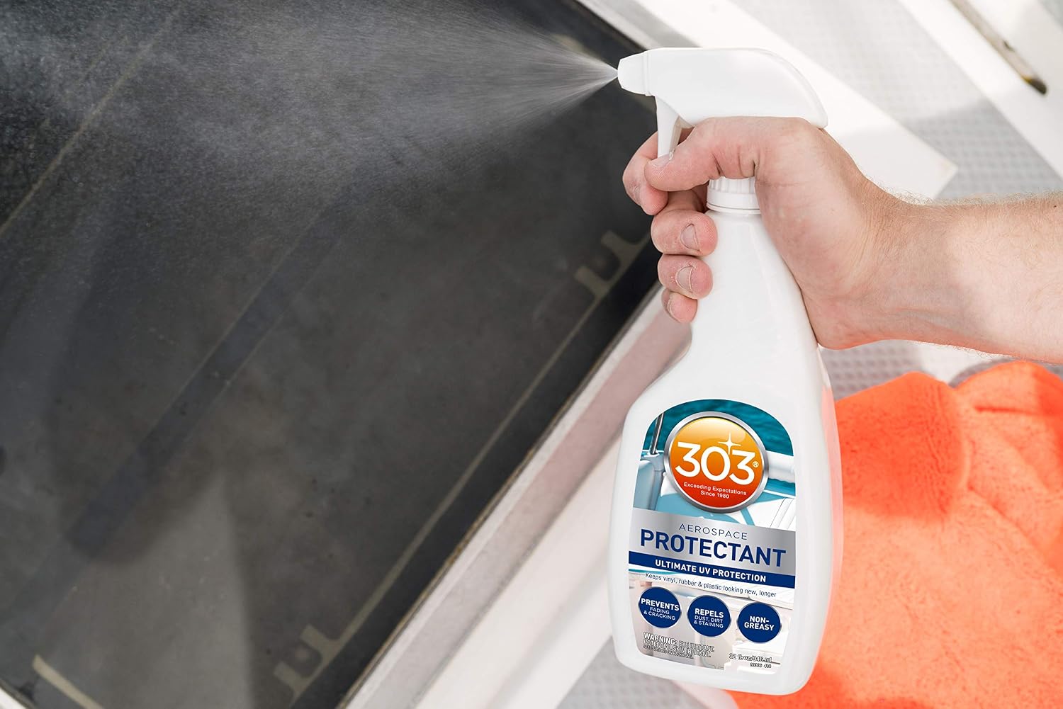 303 Products Marine Aerospace Protectant – UV Protection – Repels Dust, Dirt, & Staining – Smooth Matte Finish – Restores Like-New Appearance – 10 Fl. Oz. (30305)