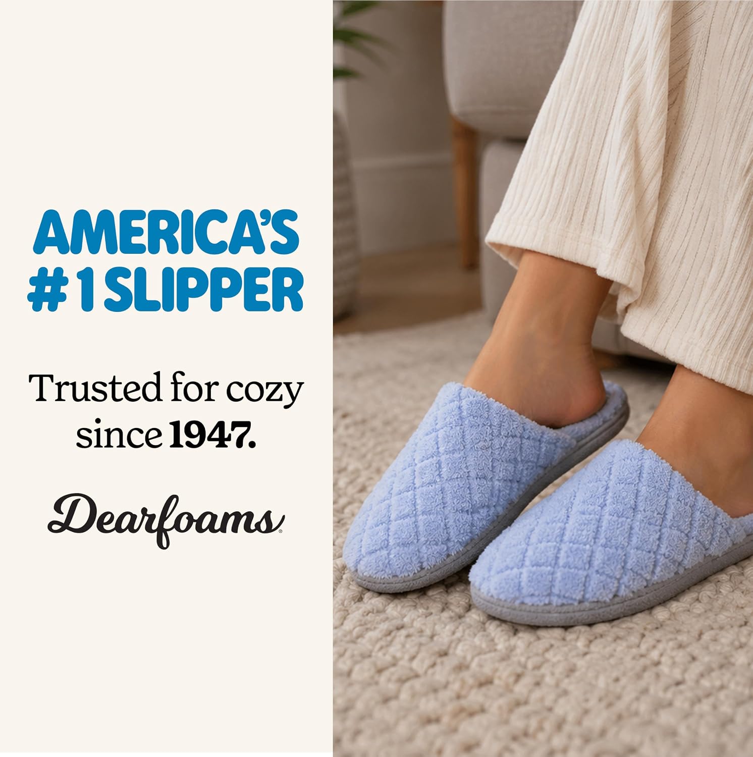 Leslie Terry Clog House Shoes with Memory Foam, Indoor Slippers with Wide Widths