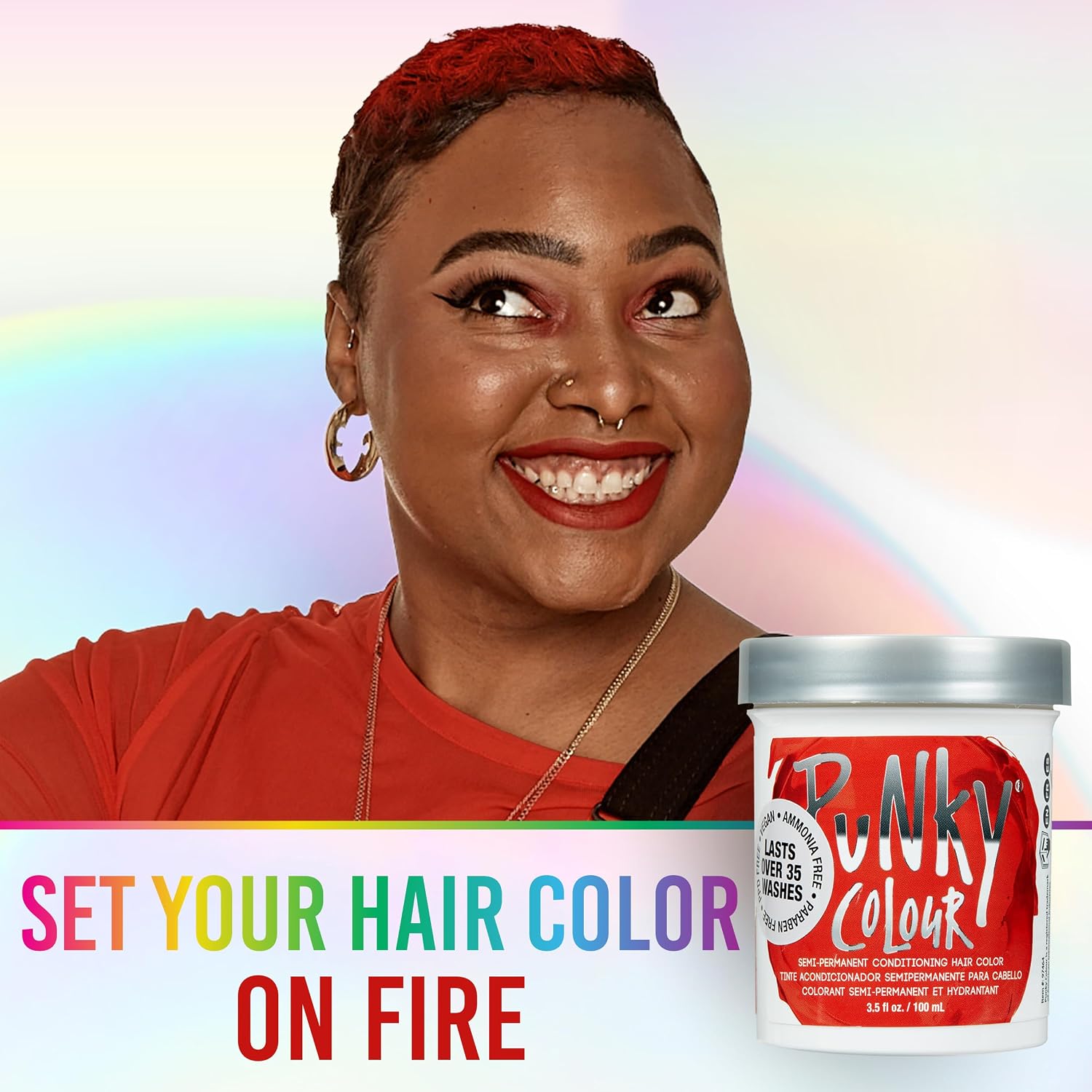 Punky Colour Flamingo Pink Semi Permanent Hair Color – Vibrant Pink Hair Dye, Vegan & Cruelty-Free Conditioning Formula, Lasts Up to 35 Washes, 3.5 fl oz