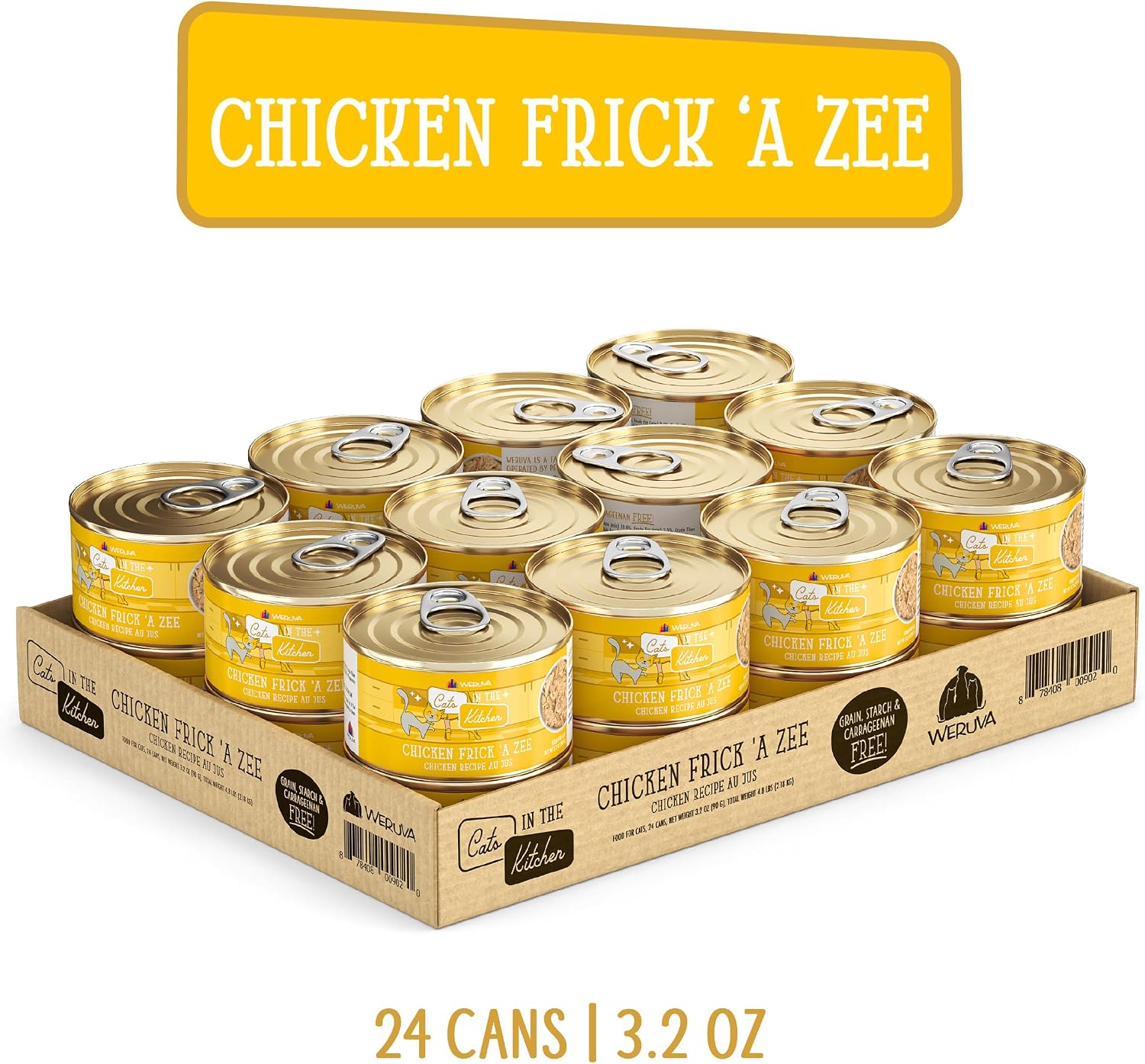 Weruva Cats in the Kitchen, Kitchen Cuties Variety Pack, Wet Cat Food, 3.2oz Can (Pack of 12)