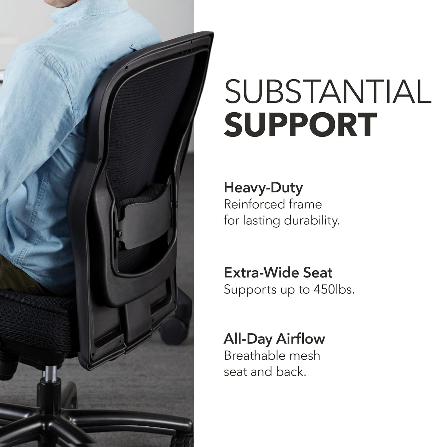 HON Wave Ergonomic Office Chair, Lumbar Support, Desk Chair, Black | High back ergonomic office desk chair with lumbar support, adjustable arms, office decor, advanced tilt for comfort