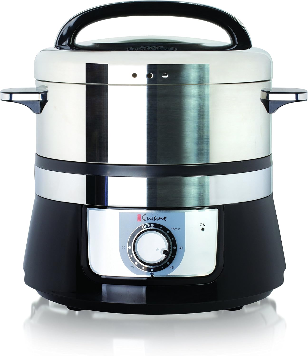 Euro Cuisine FS3200 Electric Food Steamer, Versatile Vegetable Steamer & Steam Cooker for Healthy Cooking, Ideal for Fish, Veggie, Meat, Easy Cleaning