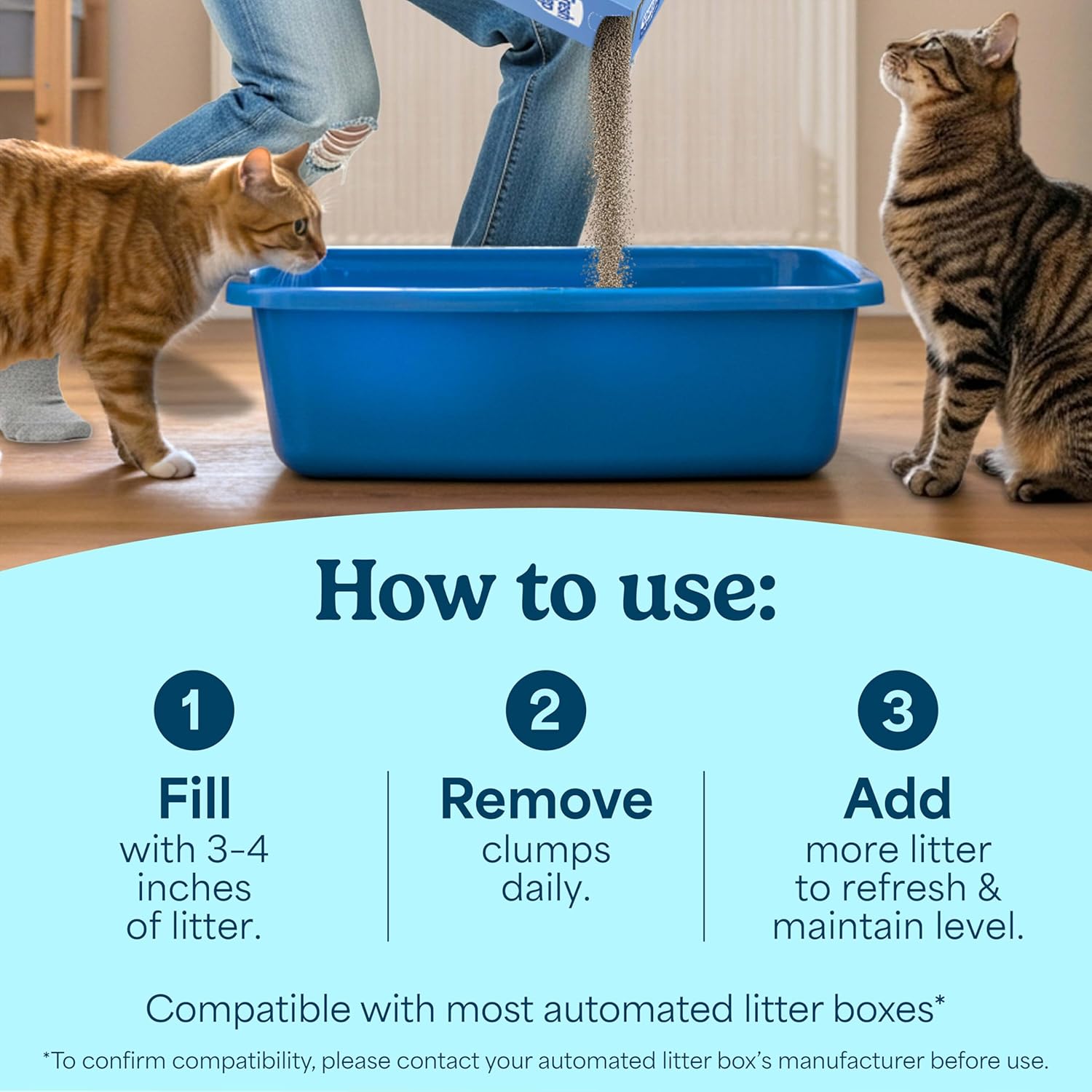 Fresh Step Odor Shield Multi Cat Clumping Cat Litter, 14 lb. | Febreze Freshness, Odor Shield with Ammonia Block Technology, Low Dust