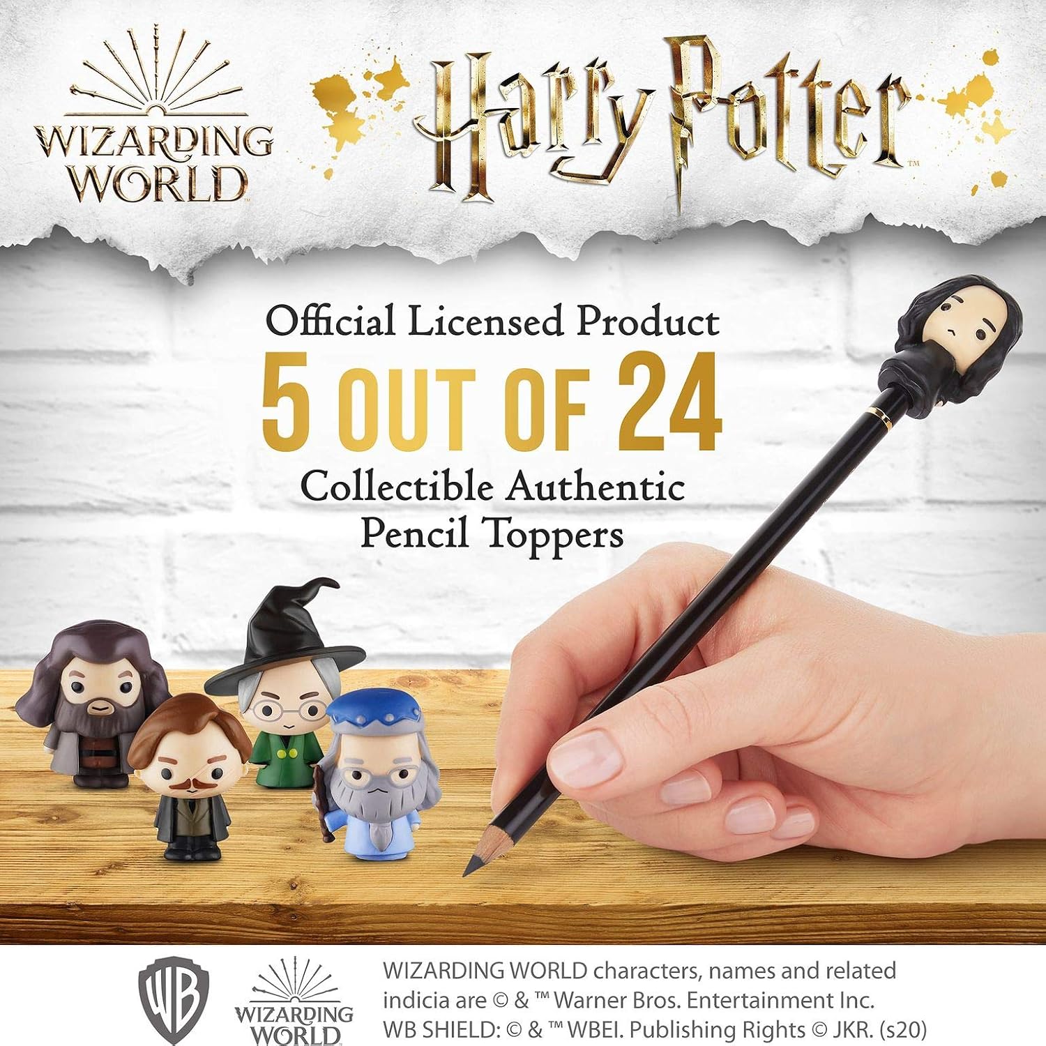 Harry Potter Pencil Toppers, Gifts, Toys, Collectibles – Set of 5 Harry Potter Figures for Writing, Party Decor – Remus Lupin, Rubeus Hagrid