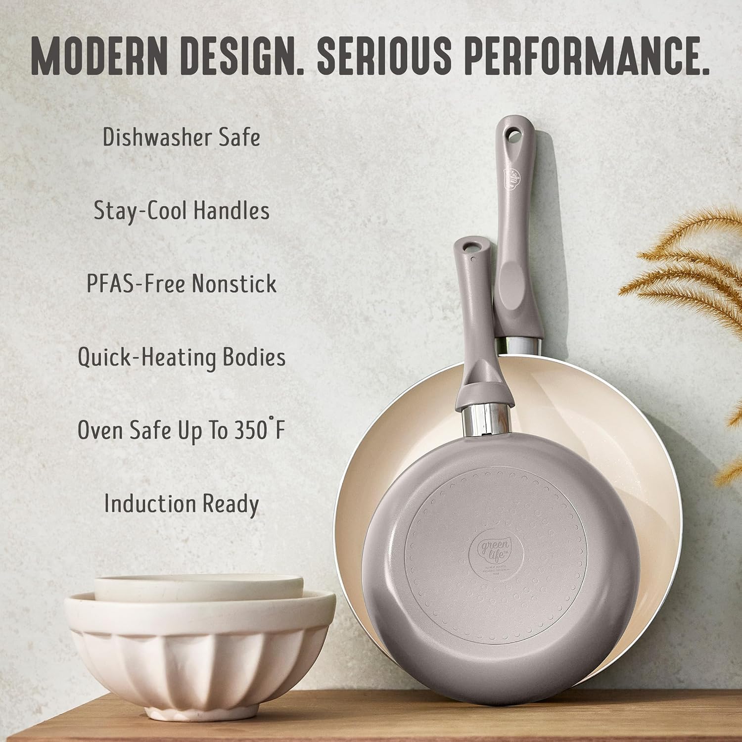 GreenLife 2 Piece (7” & 10”) Ceramic Nonstick Frying Pan Set, Turquoise | PFAS-Free Nonstick Coating, Family Skillet Set, Egg Pan, Omelet Pan, Stay-Cool Handles, Dishwasher & Oven Safe up to 350F
