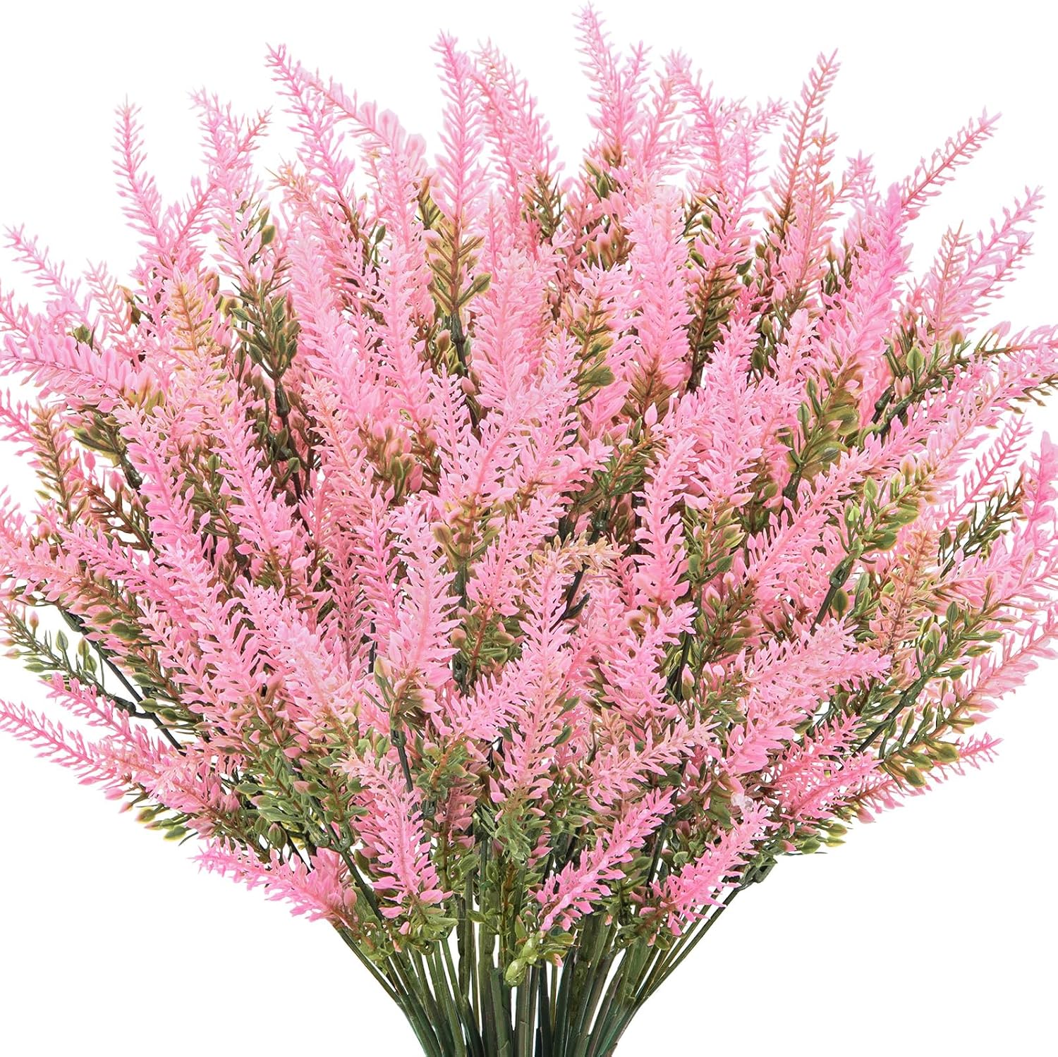 10 Bundles Fake Flowers Artificial Lavender Plants, Purple