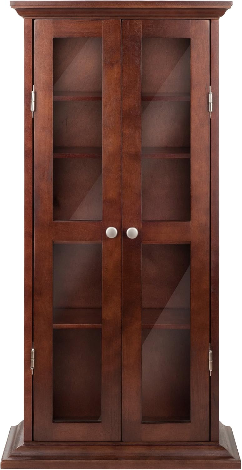 Winsome Wood DVD/CD Cabinet, Antique Walnut (94944)