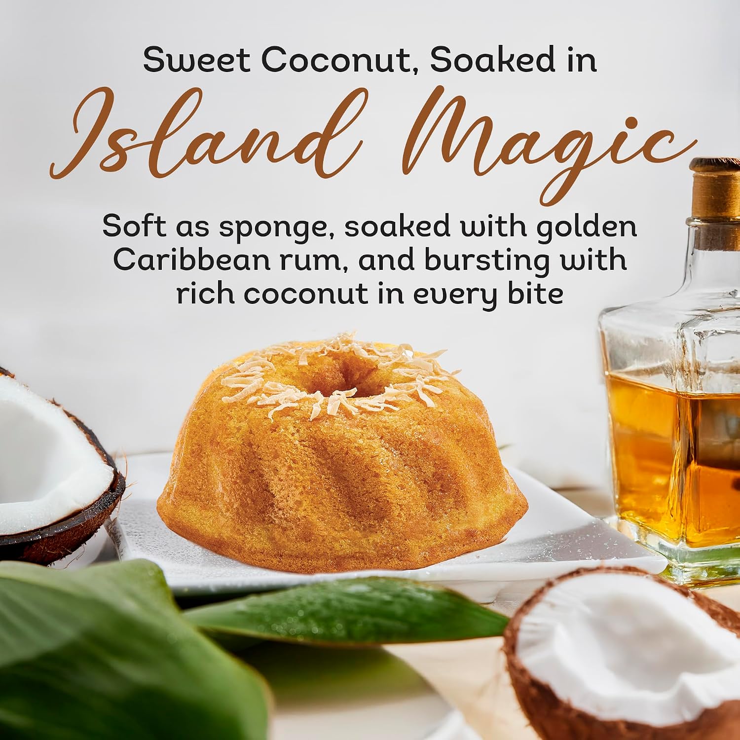 TORTUGA Provenance Rum Cake Variety Pack – 4 oz. - 6 Pack - The Perfect Premium Gourmet Gift for Stocking Stuffers, Gift Baskets