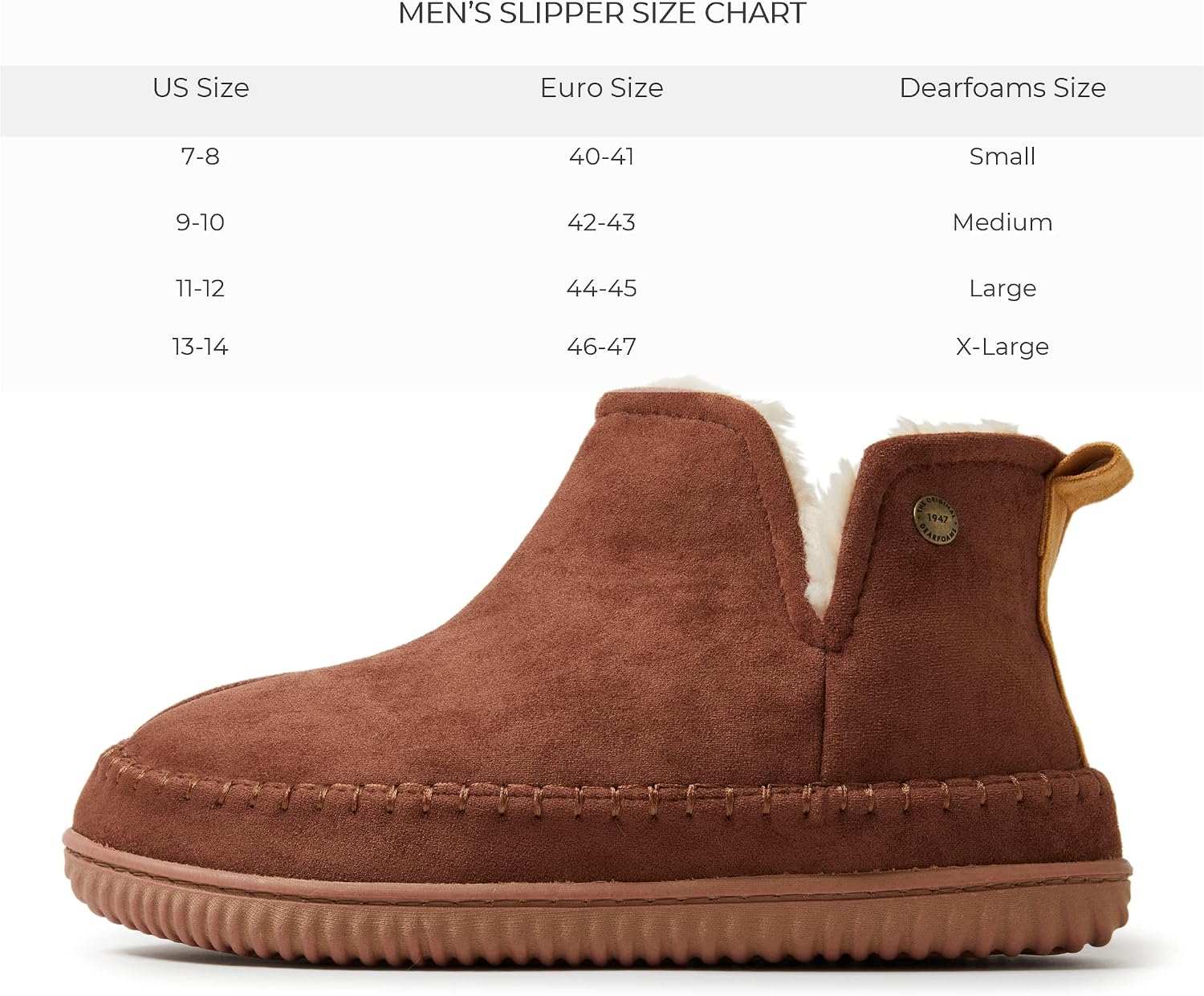 Dearfoams Men's Memory Foam Indoor House Slippers Brixen Ankle Boot House Shoes - Gifts for Men