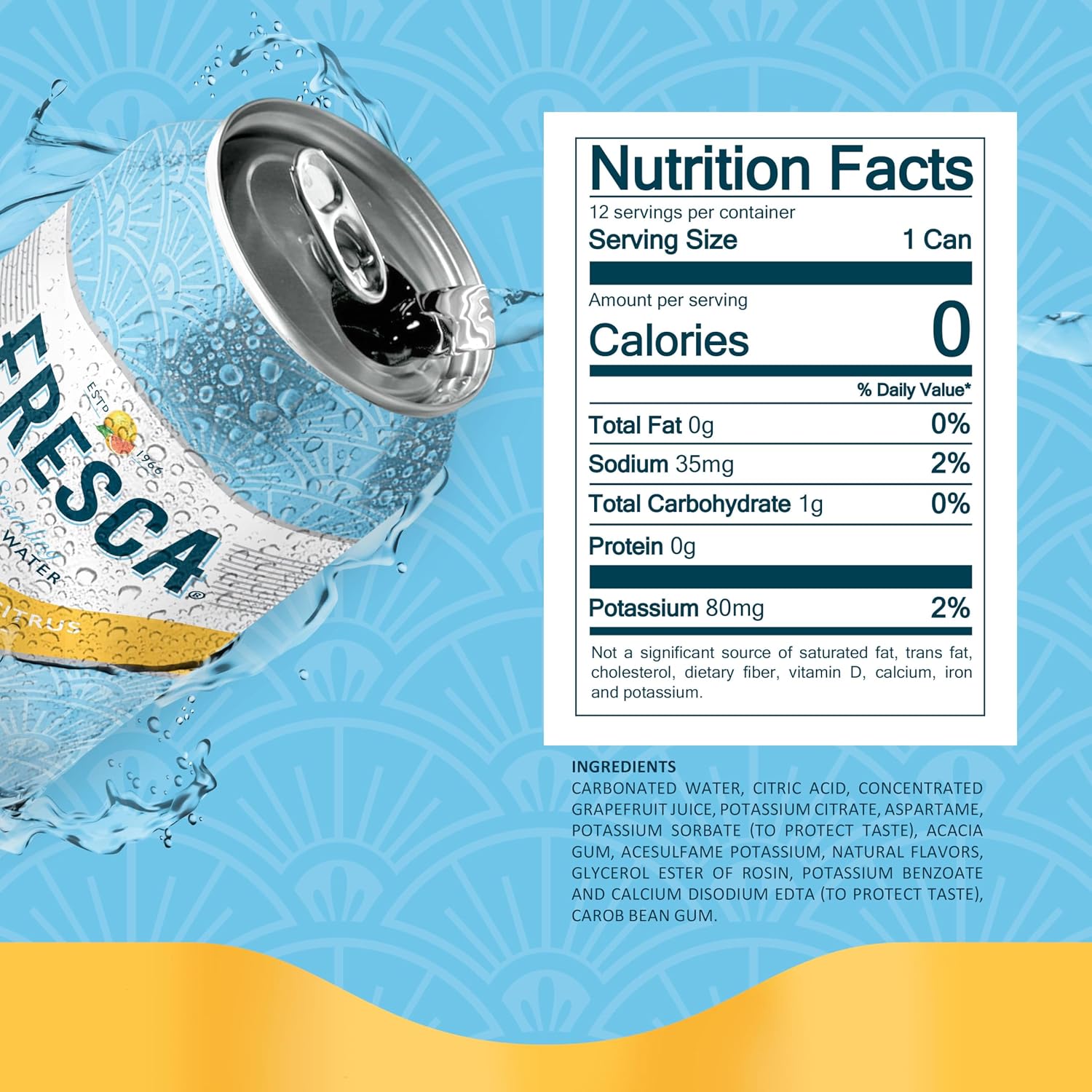 Fresca Citrus Soda, 12 Ounce (Pack of 12).