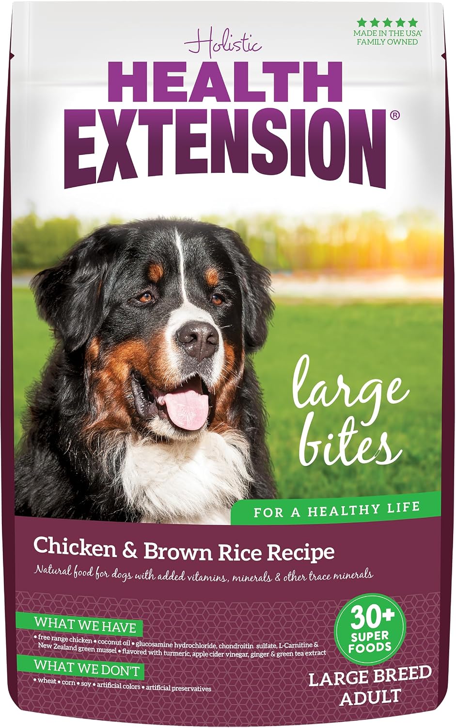 Health Extension Lamb & Brown Rice Dry Dog Food, Protein Packed Formula with Probiotics & Superfoods for Digestion & Coat Health (30 lb)
