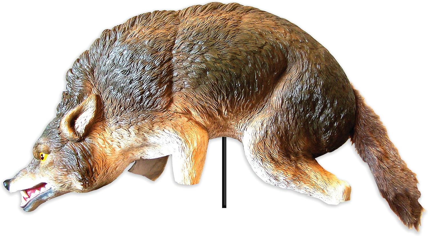 Bird-X 3D Coyote Decoy, Lifelike Predator Replica, Coyote Decoy with Moving Tail and Realistic Markings, Easy to Install, Covers up to 1 Acre of Land