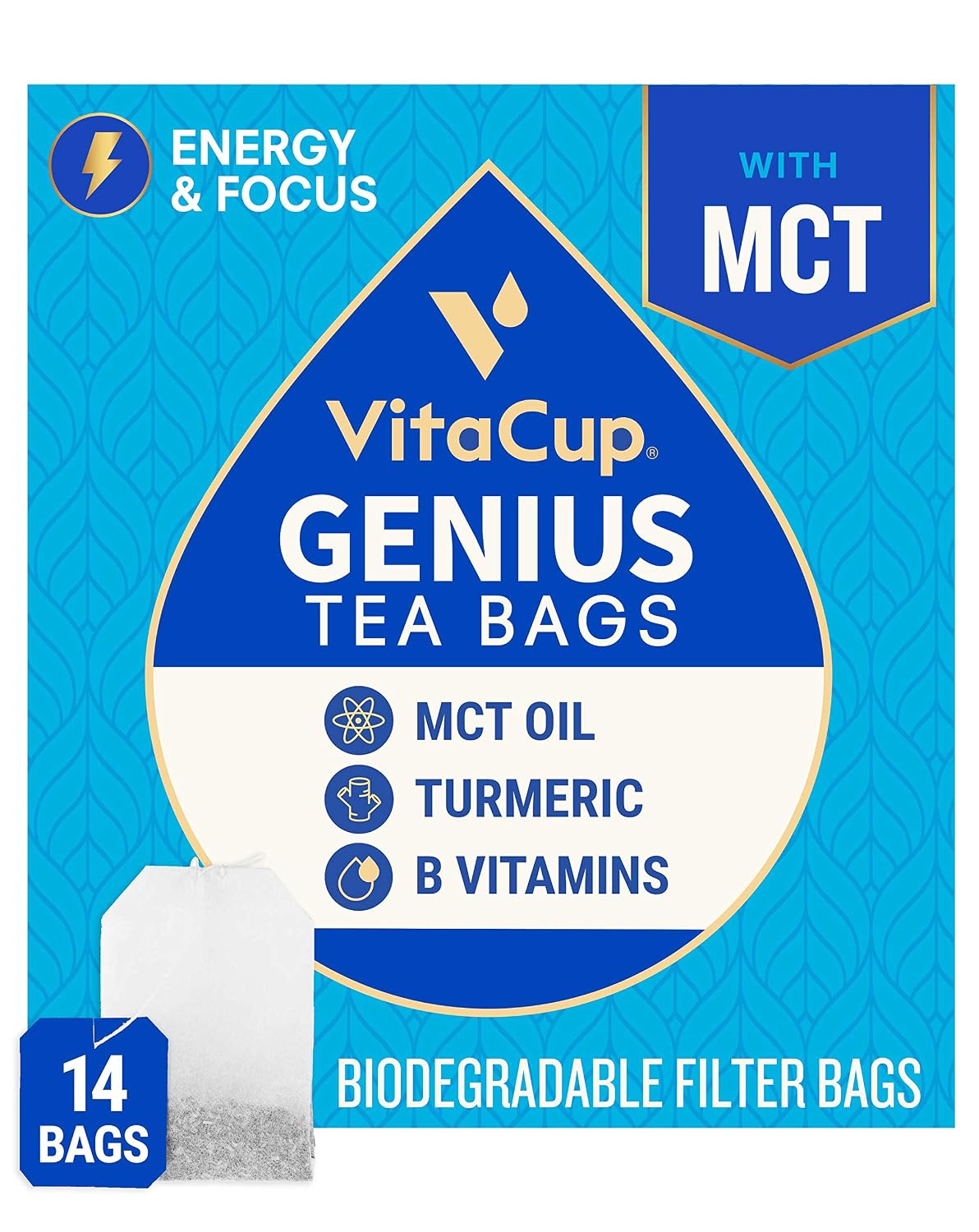 VitaCup Green Tea Instant Packets with Matcha, 16ct | B Vitamins, D3