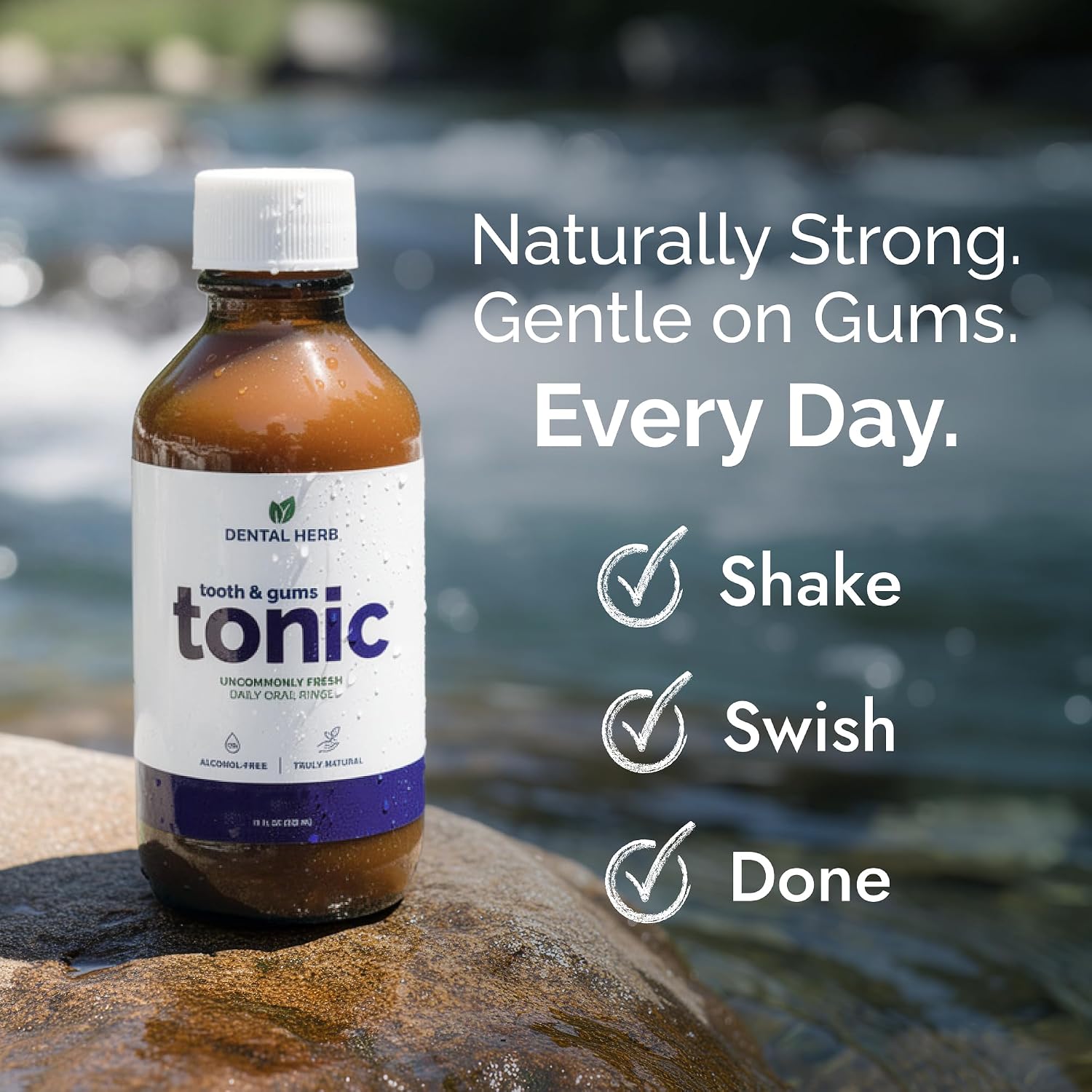 Tooth & Gums Tonic Herbal Mouthwash Oral Rinse 18fl oz, Dental Herb Company