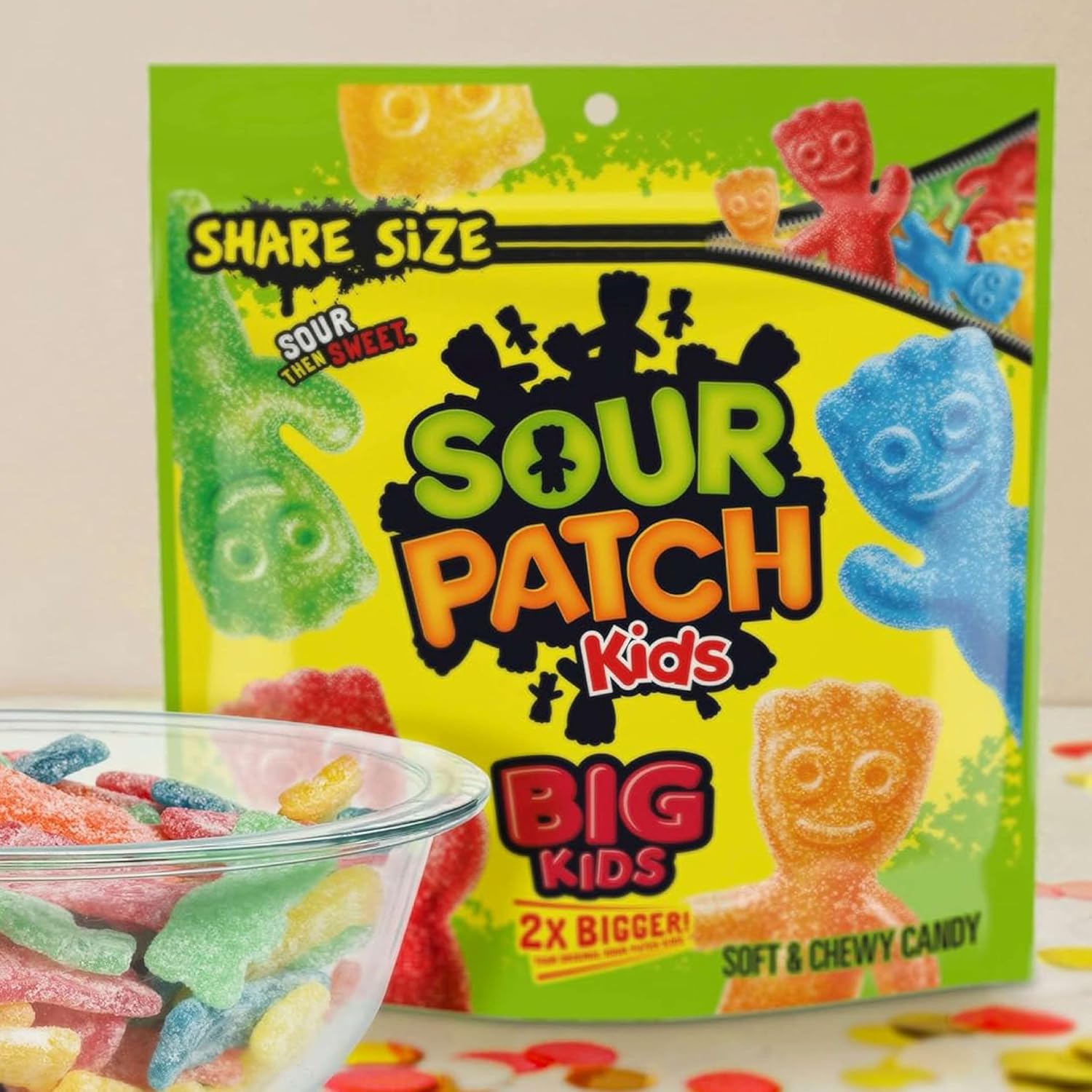 Sour Patch Kids, Big Kids Soft and Chewy Gummy Candy, Share Size, 12 Ounce